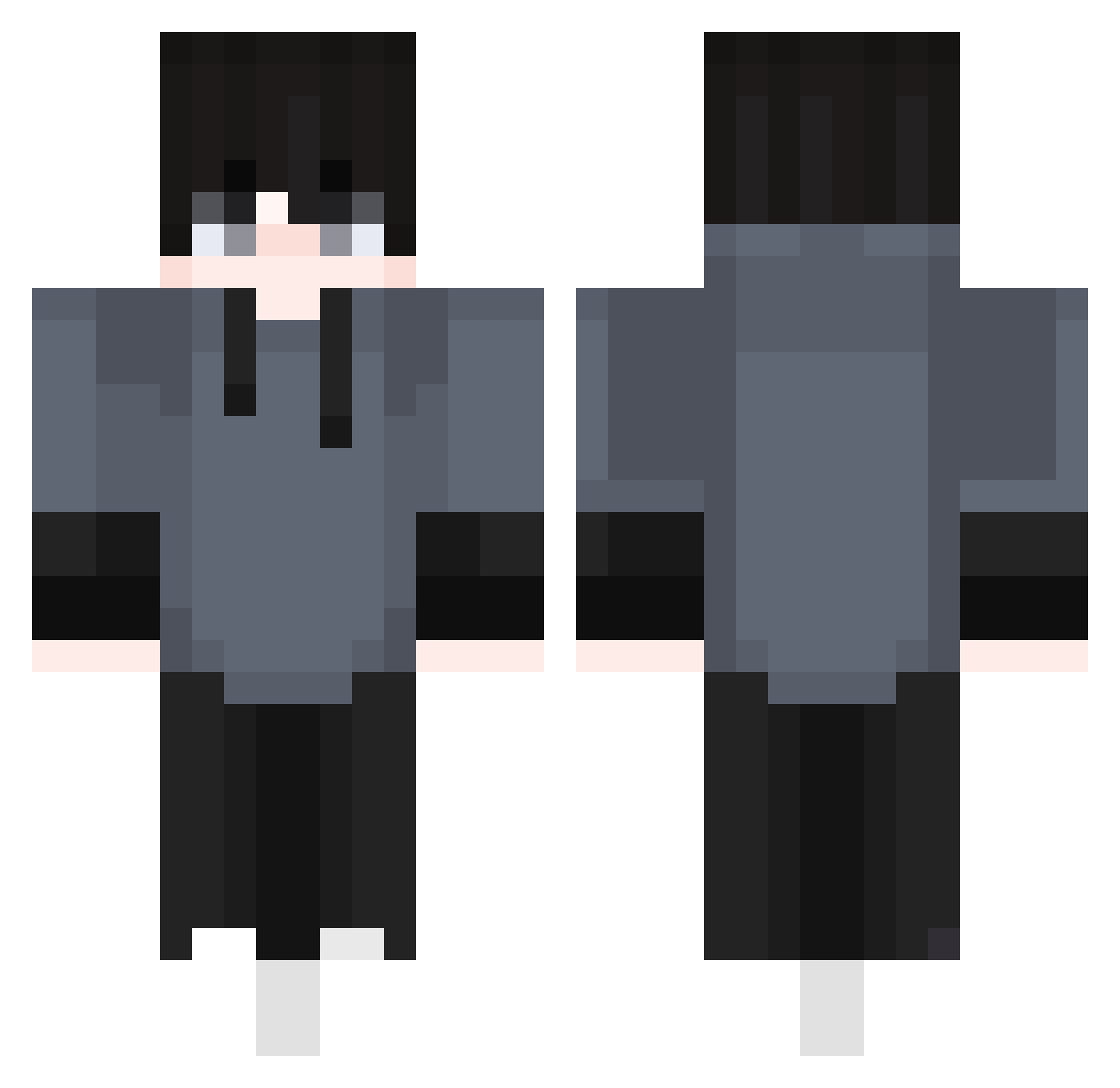 Nathan1427 Minecraft skin, front and back view