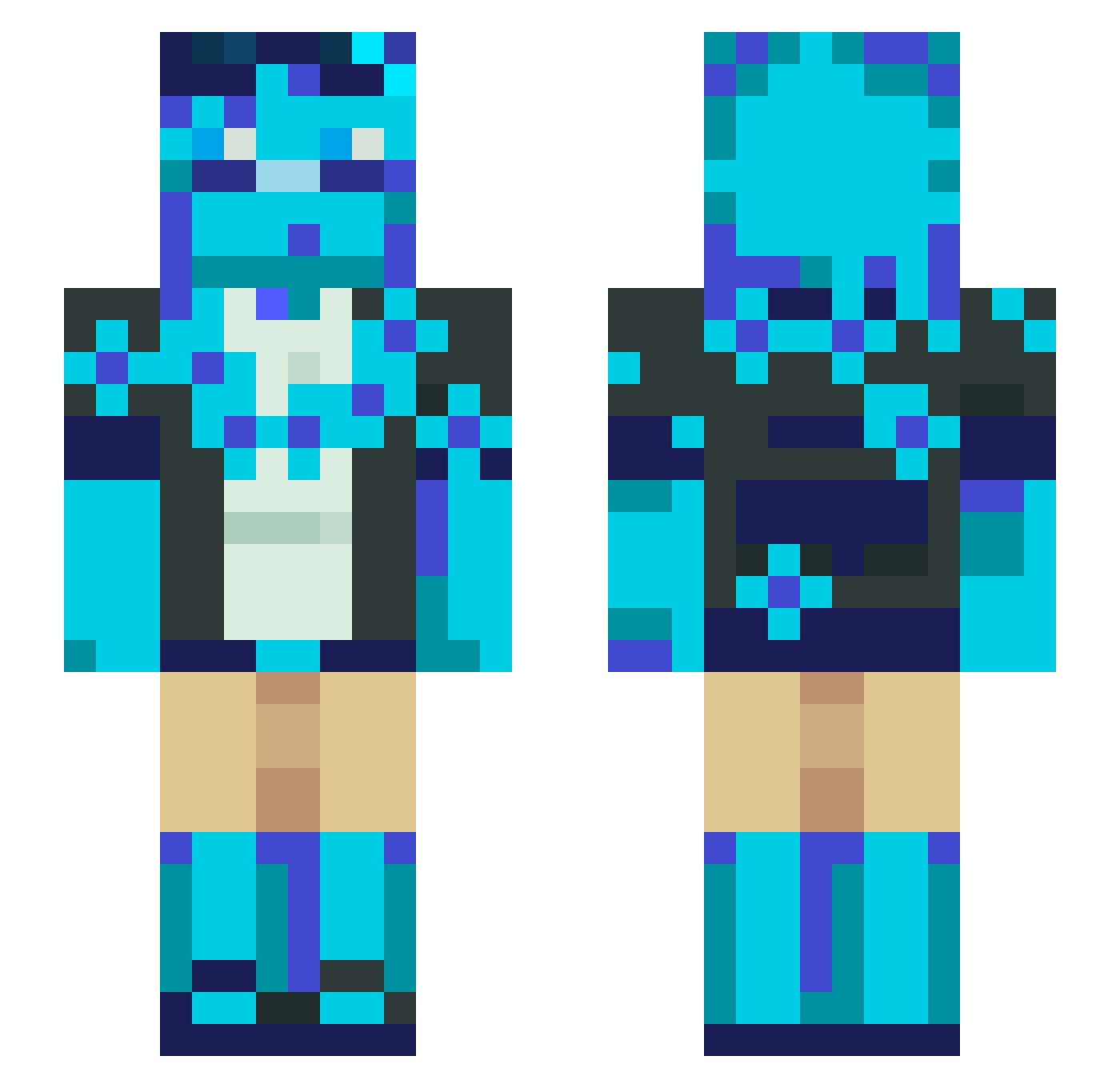 Katkova80 Minecraft skin, front and back view