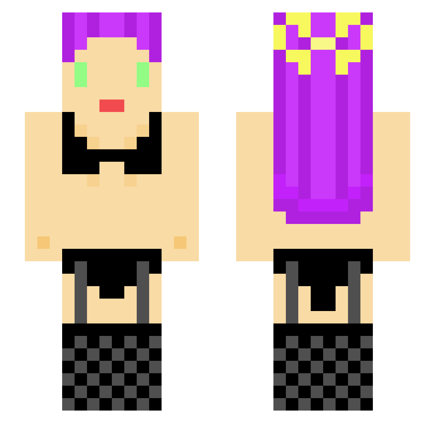 Urdu_Cornices Minecraft skin, front and back view