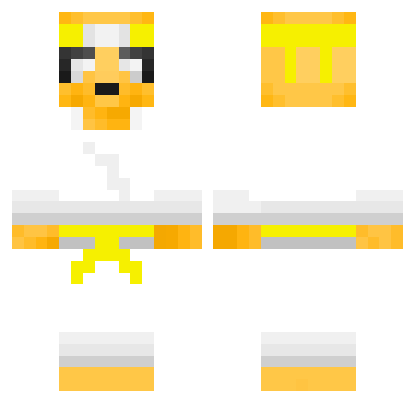 Beniciu Minecraft skin, front and back view