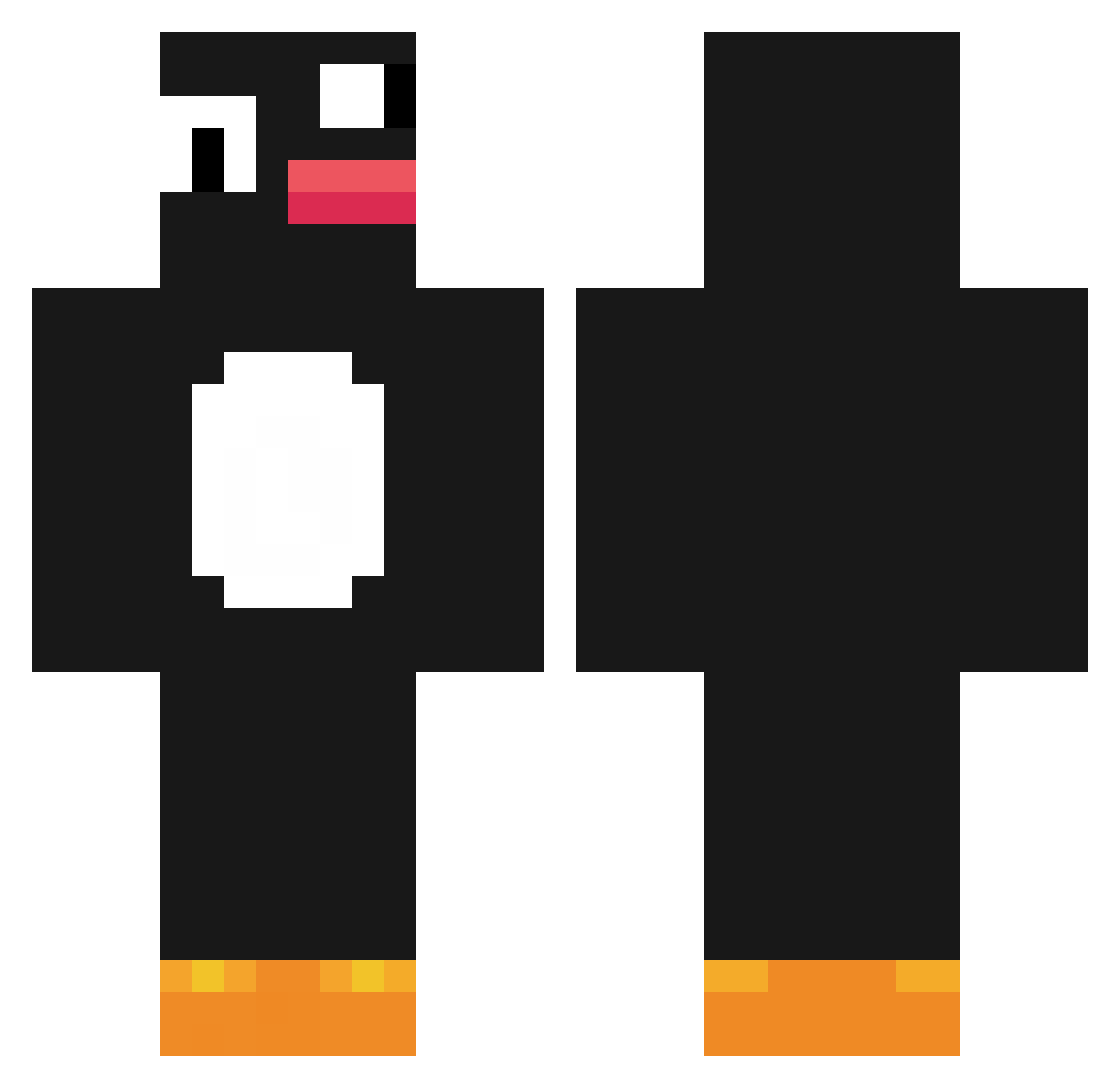 SrWiskas Minecraft skin, front and back view