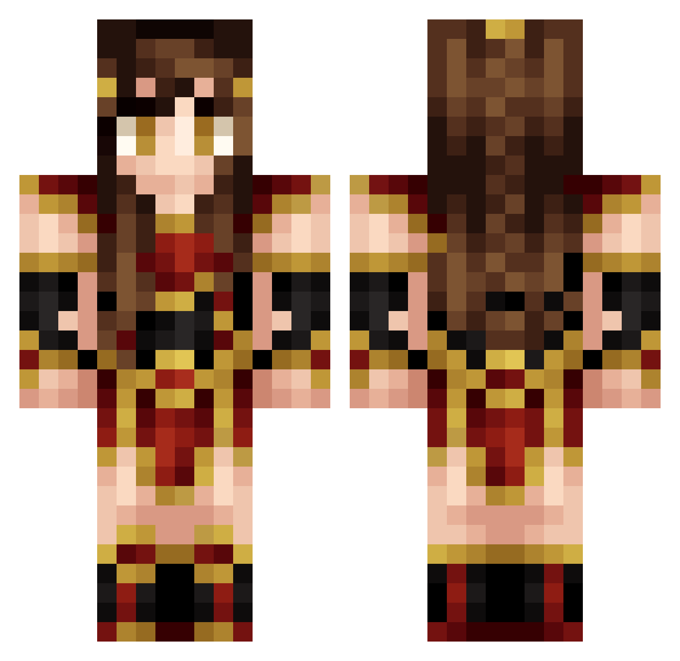 Planty_Figure Minecraft skin, front and back view