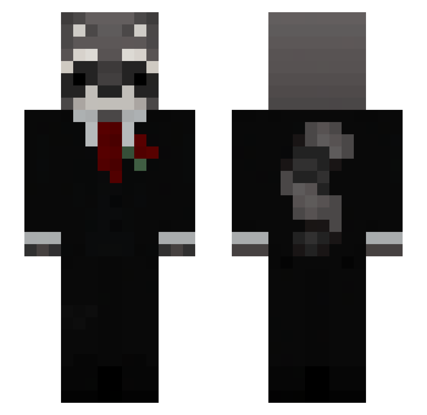 broniarek Minecraft skin, front and back view