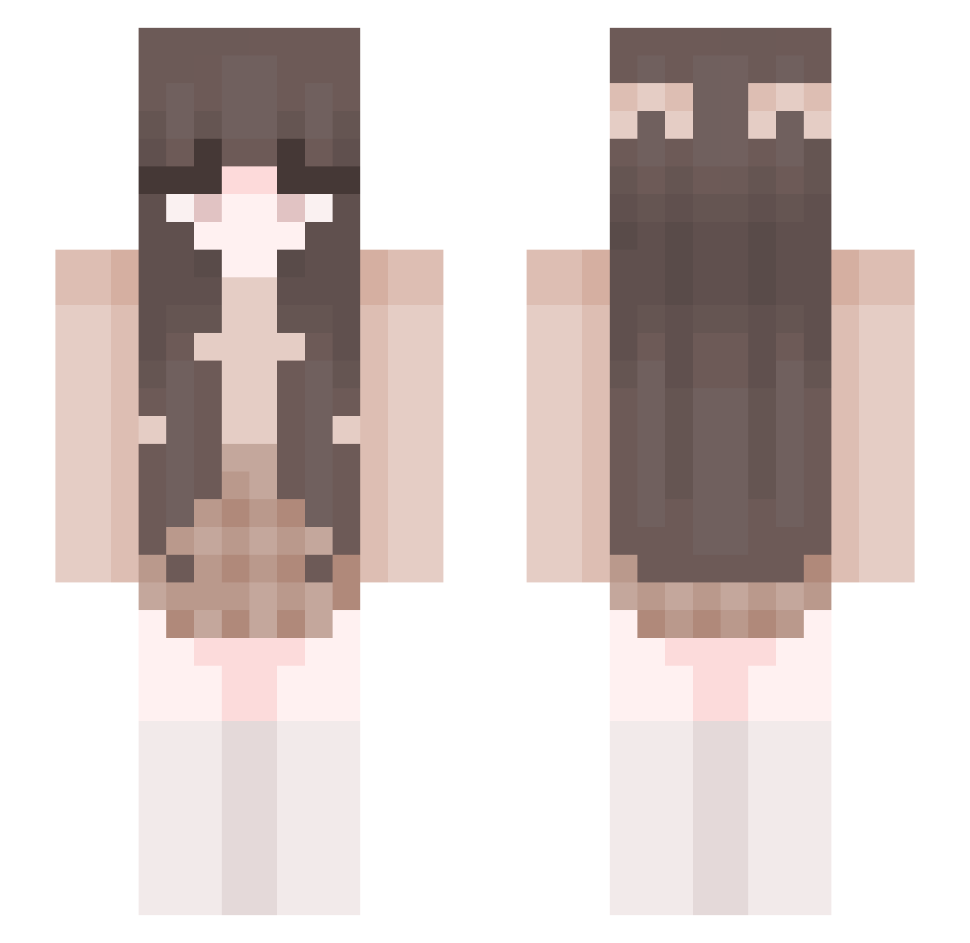Lalorai Minecraft skin, front and back view