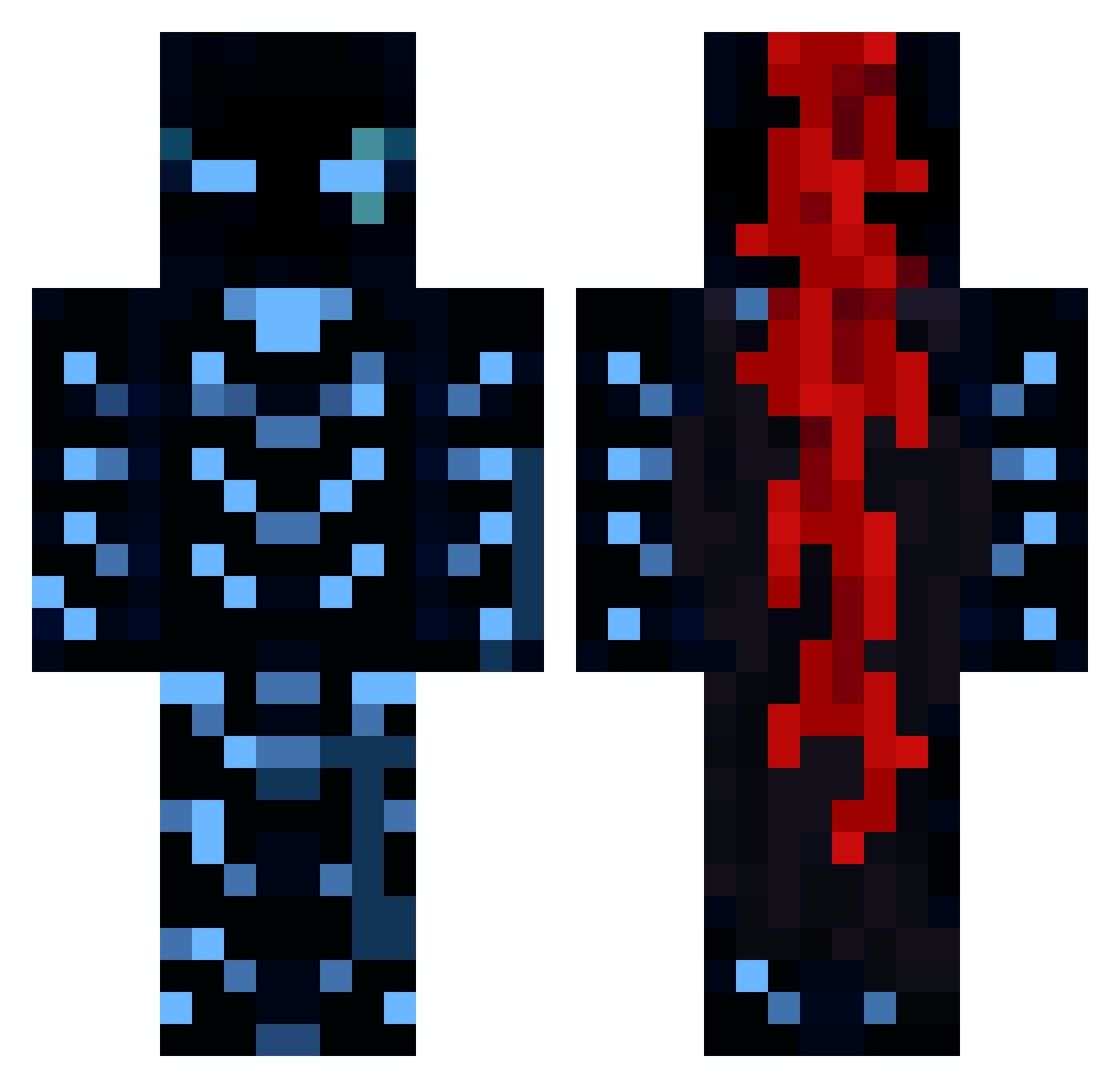 Granguignol Minecraft skin, front and back view