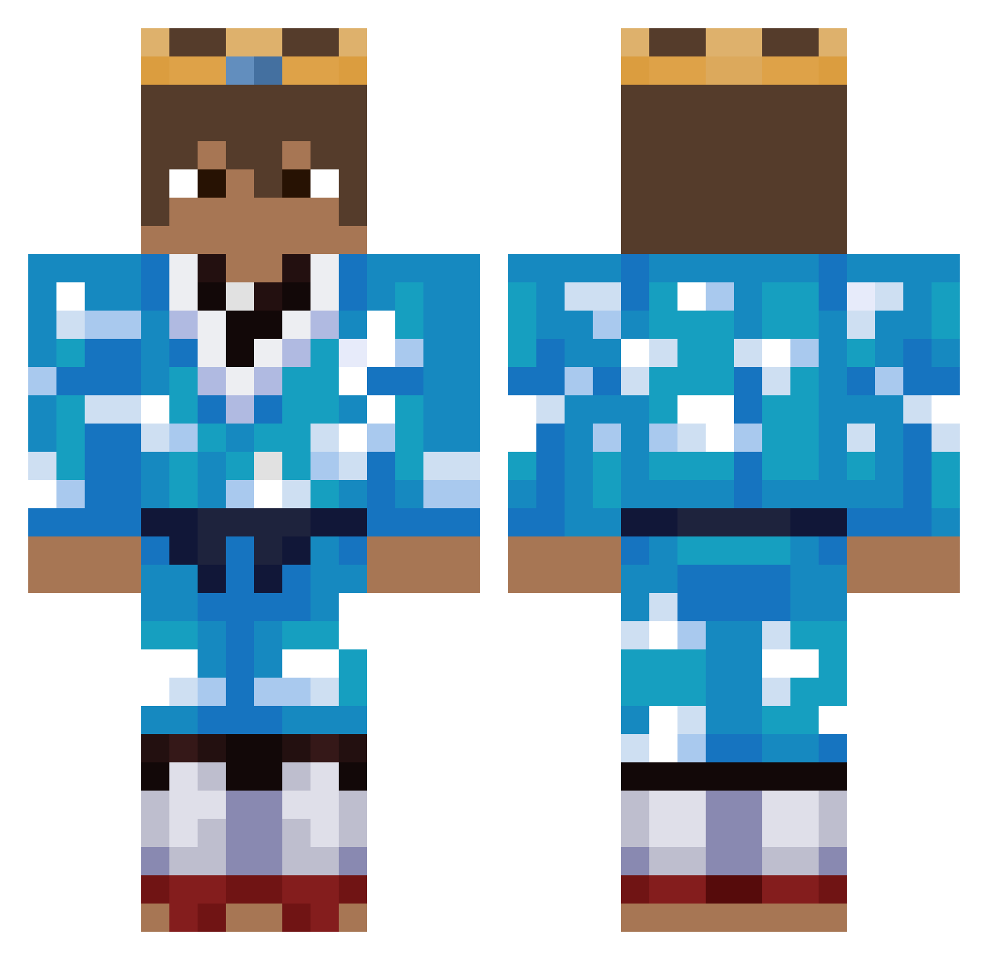 starkyo_ Minecraft skin, front and back view