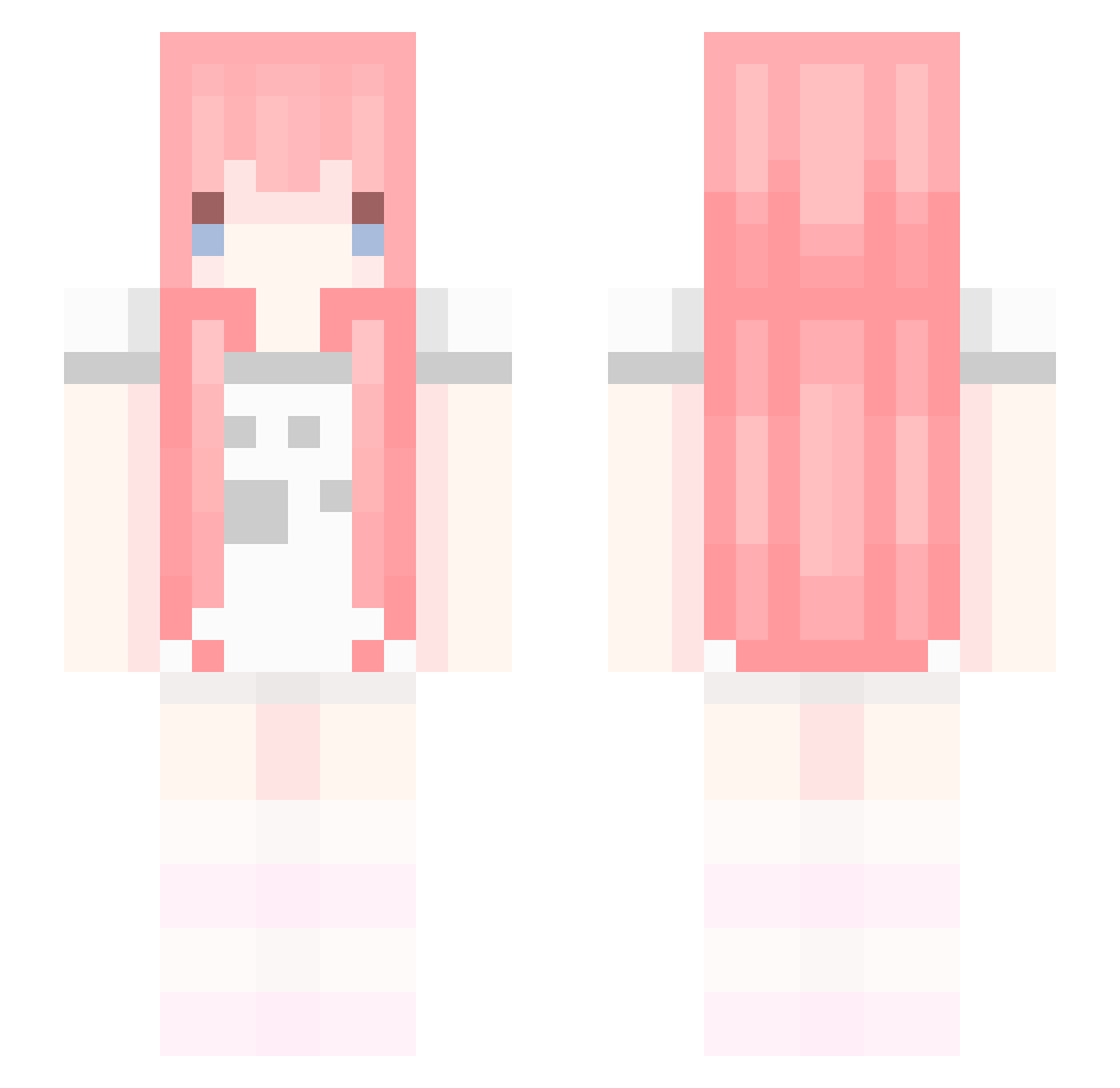 Czealo Minecraft skin, front and back view