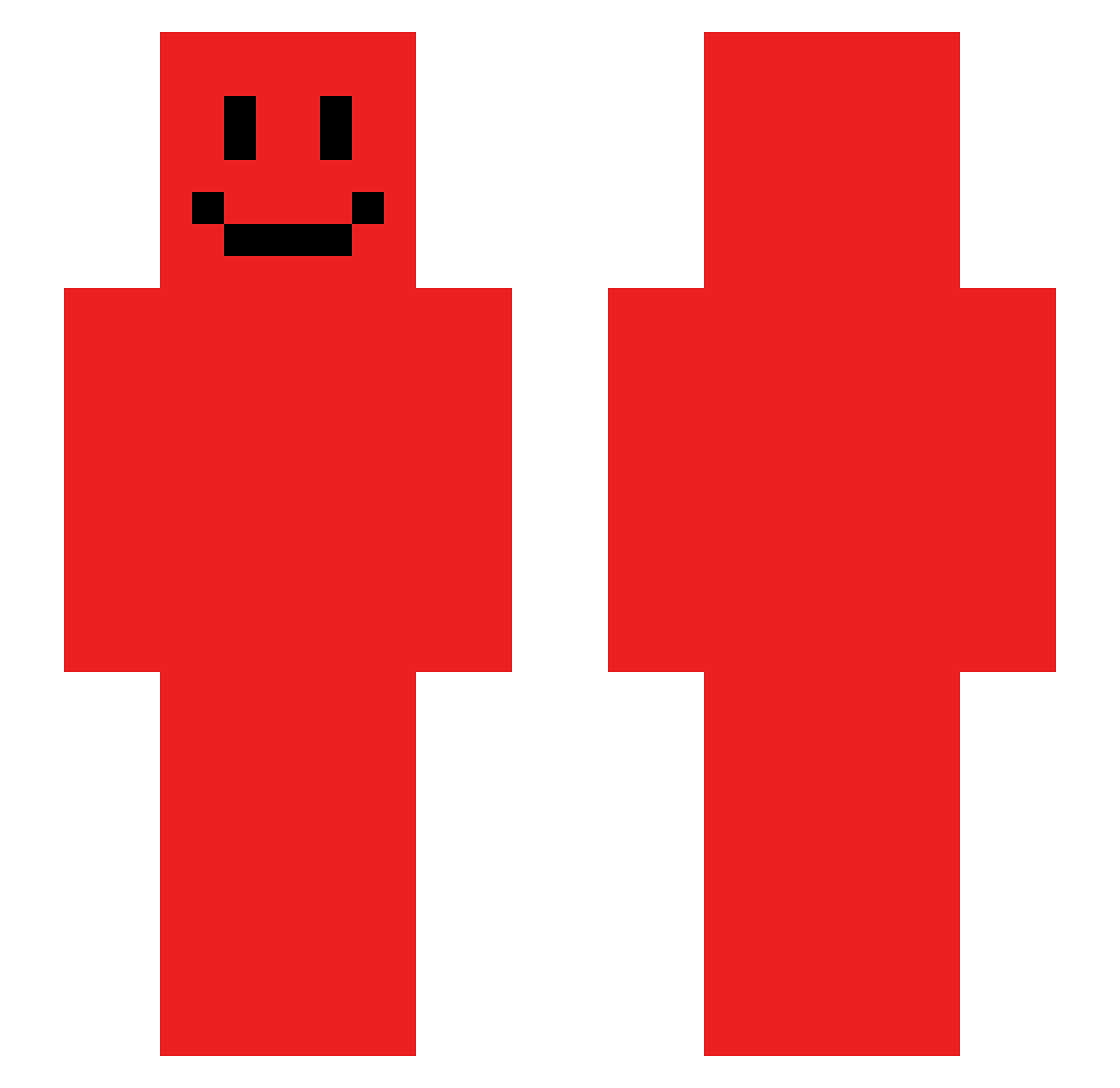 Miksonos Minecraft skin, front and back view