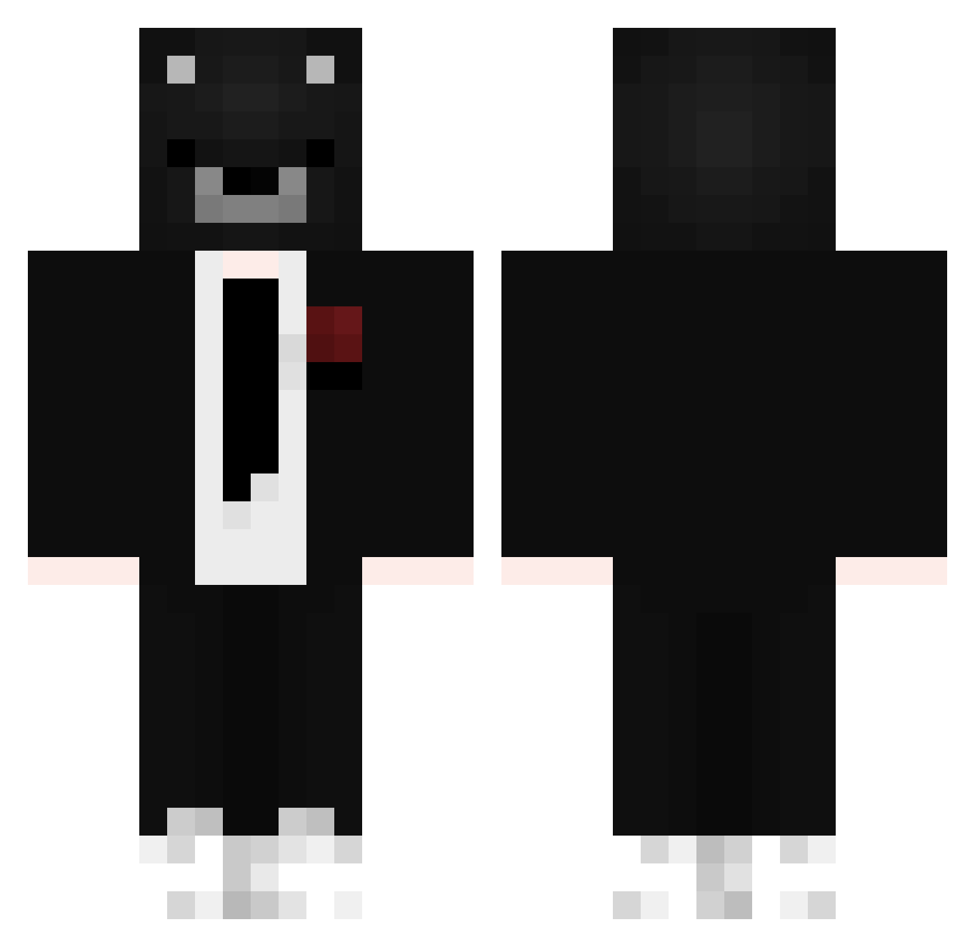 pb_k Minecraft skin, front and back view