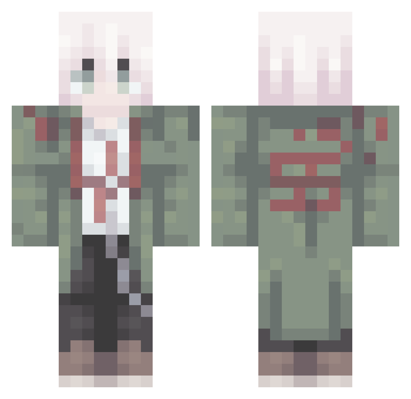 Tanjirokamad5561 Minecraft skin, front and back view