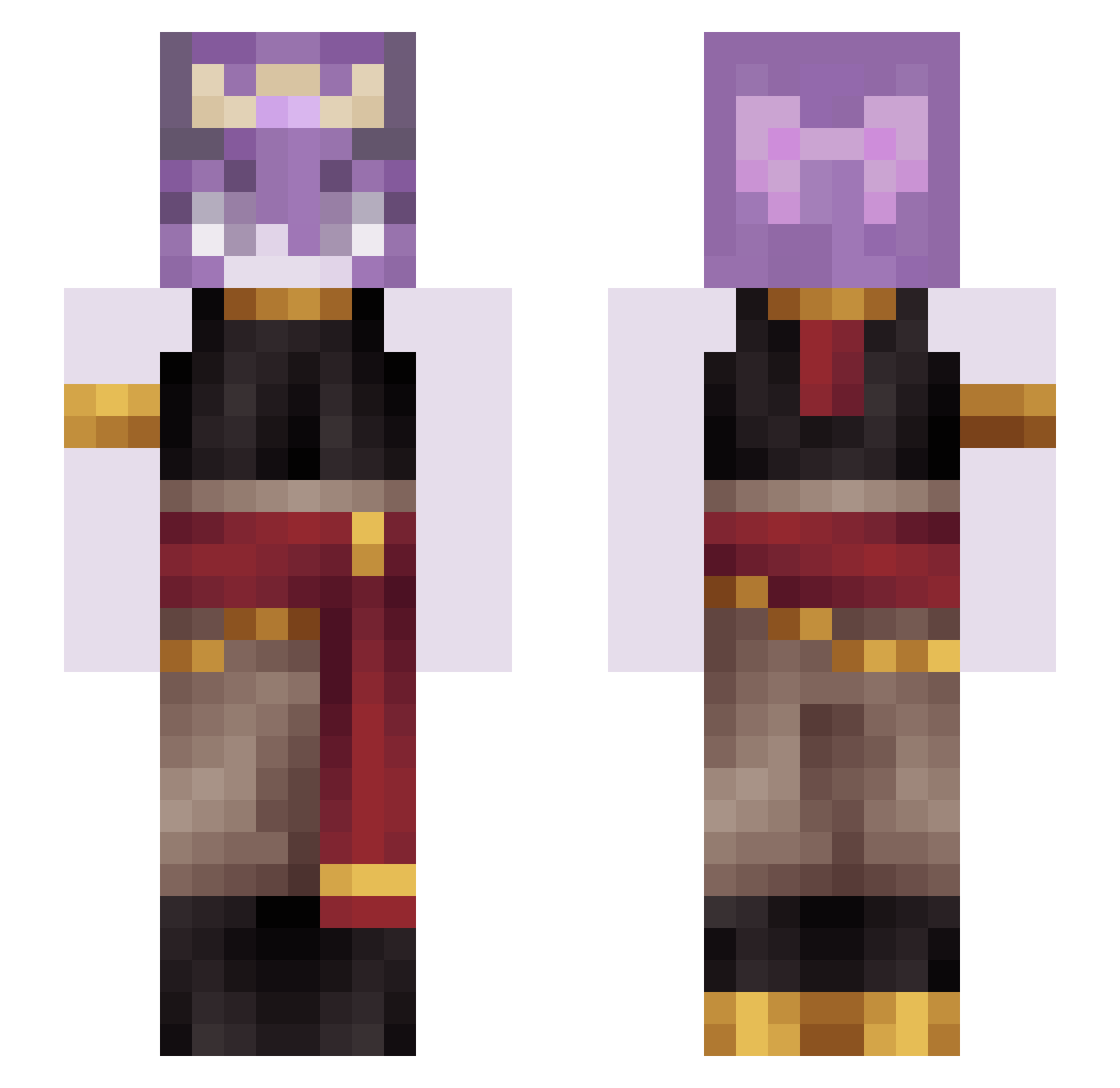 seraphim_x2 Minecraft skin, front and back view