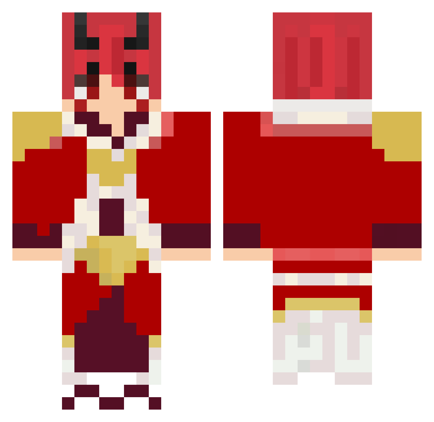 JensIvers Minecraft skin, front and back view