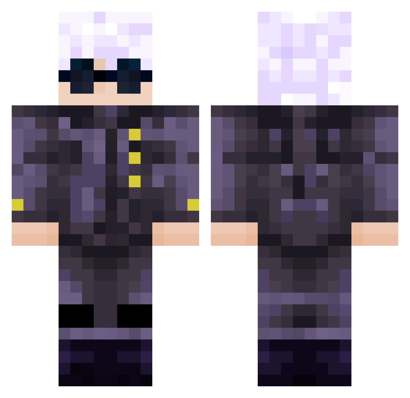 Sen_The_Mage Minecraft skin, front and back view