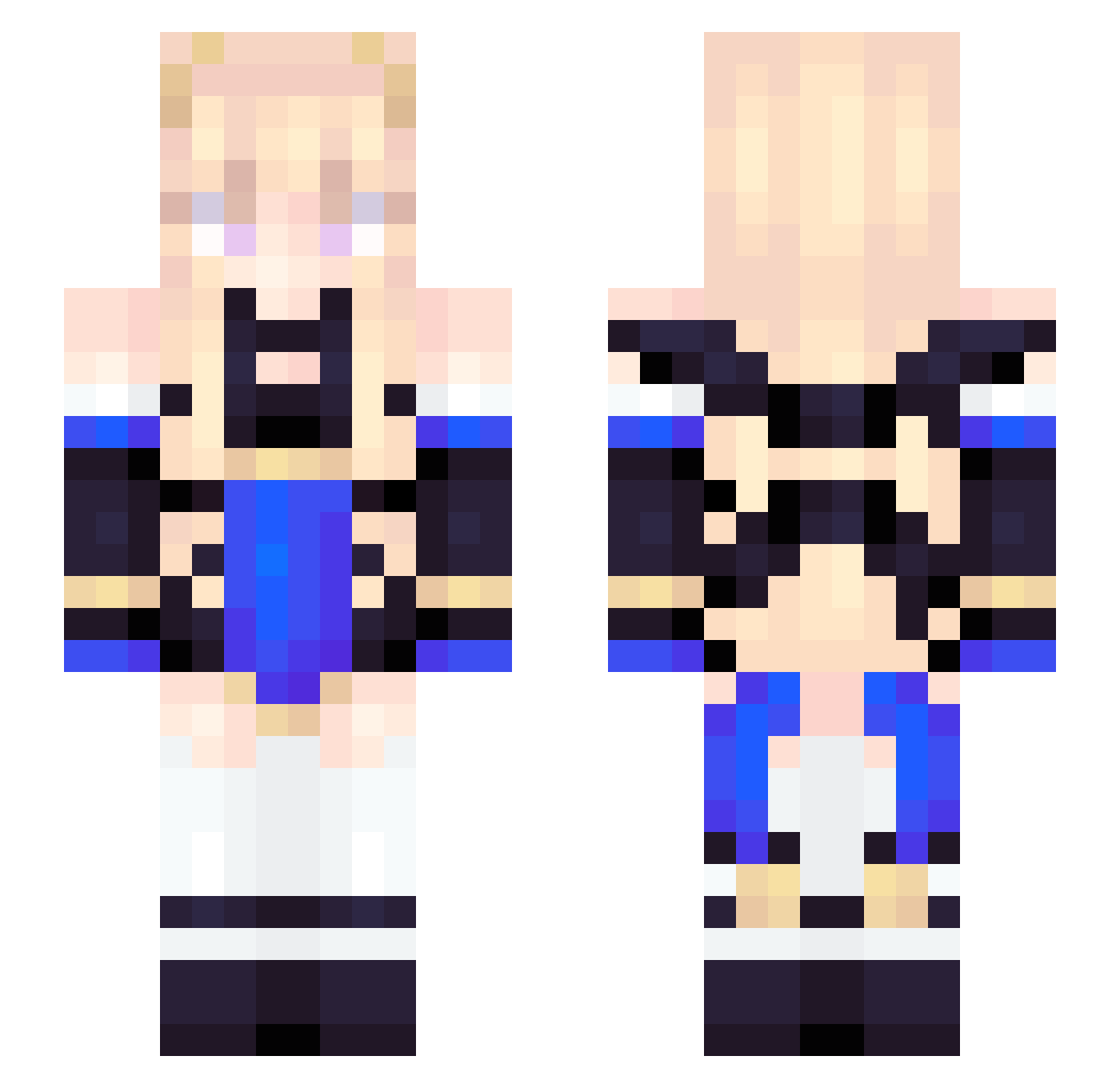 SeraphSelkie Minecraft skin, front and back view