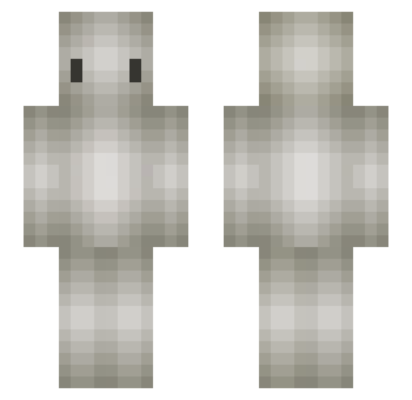 quickgazzy Minecraft skin, front and back view