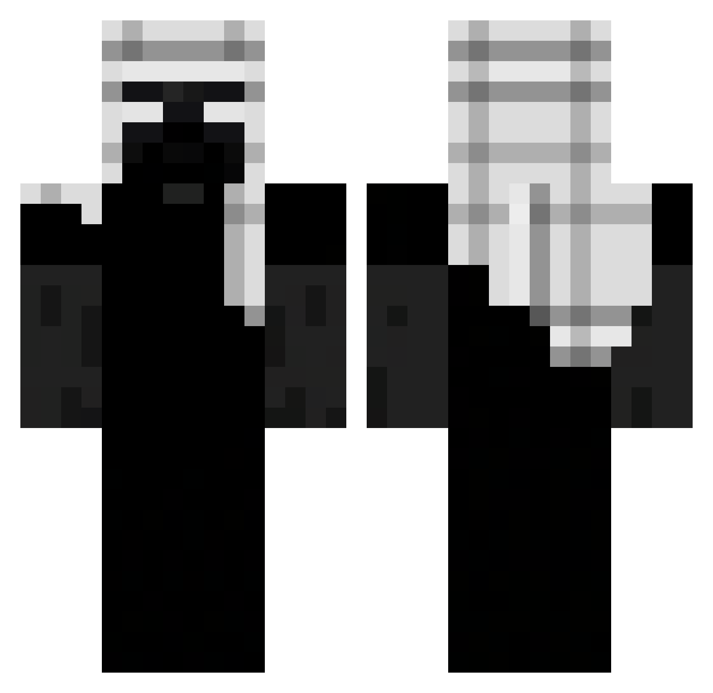 CarloLaMobilette Minecraft skin, front and back view