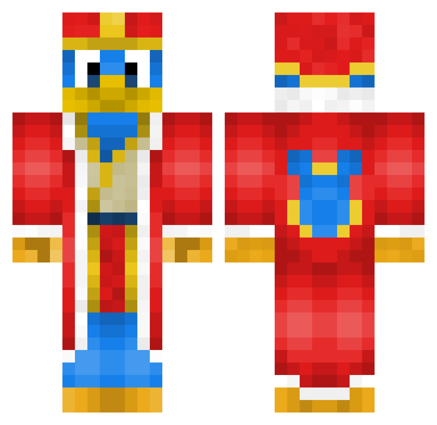 ballmoncher Minecraft skin, front and back view