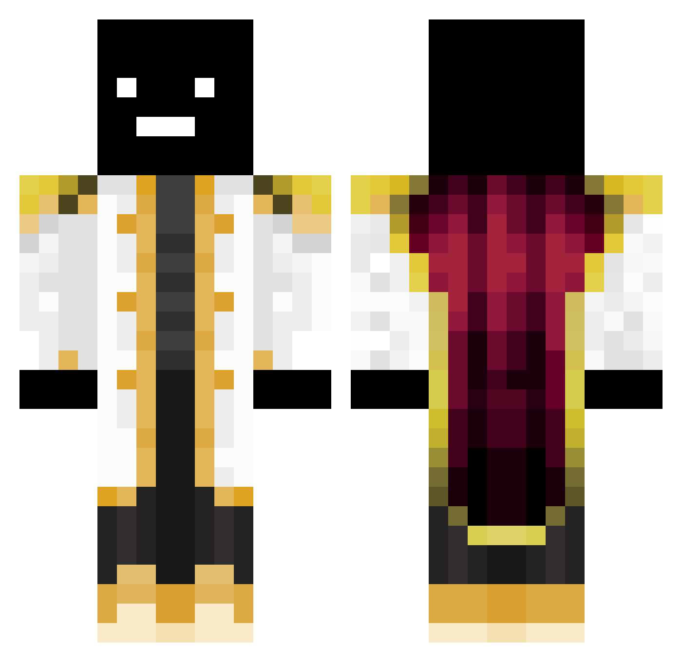Shankin Minecraft skin, front and back view