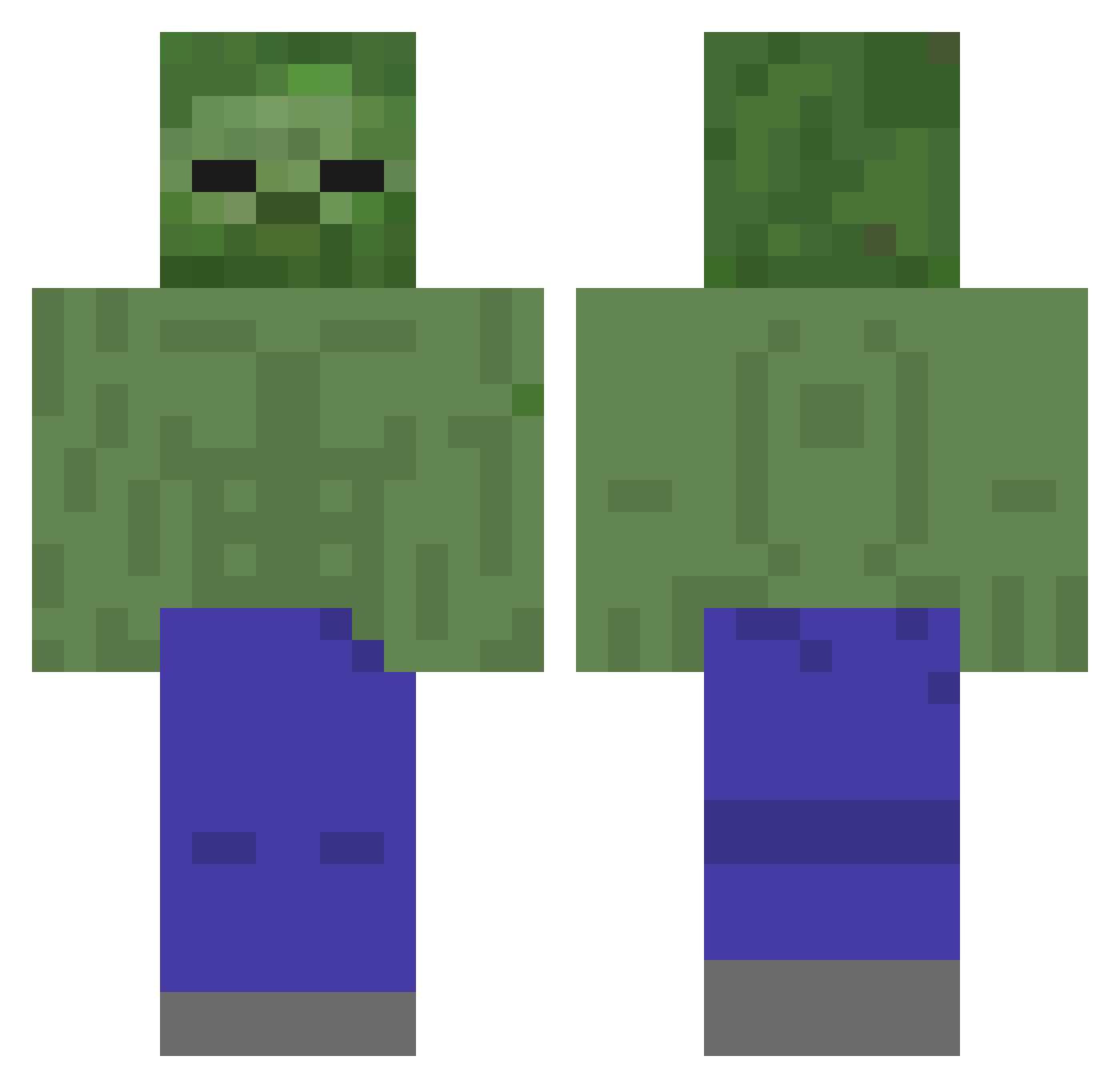 HoppelJerry Minecraft skin, front and back view
