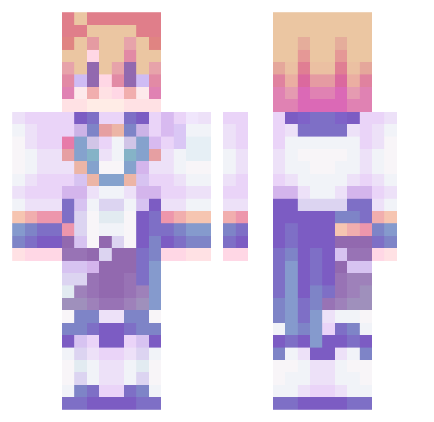 ZAMSUN Minecraft skin, front and back view
