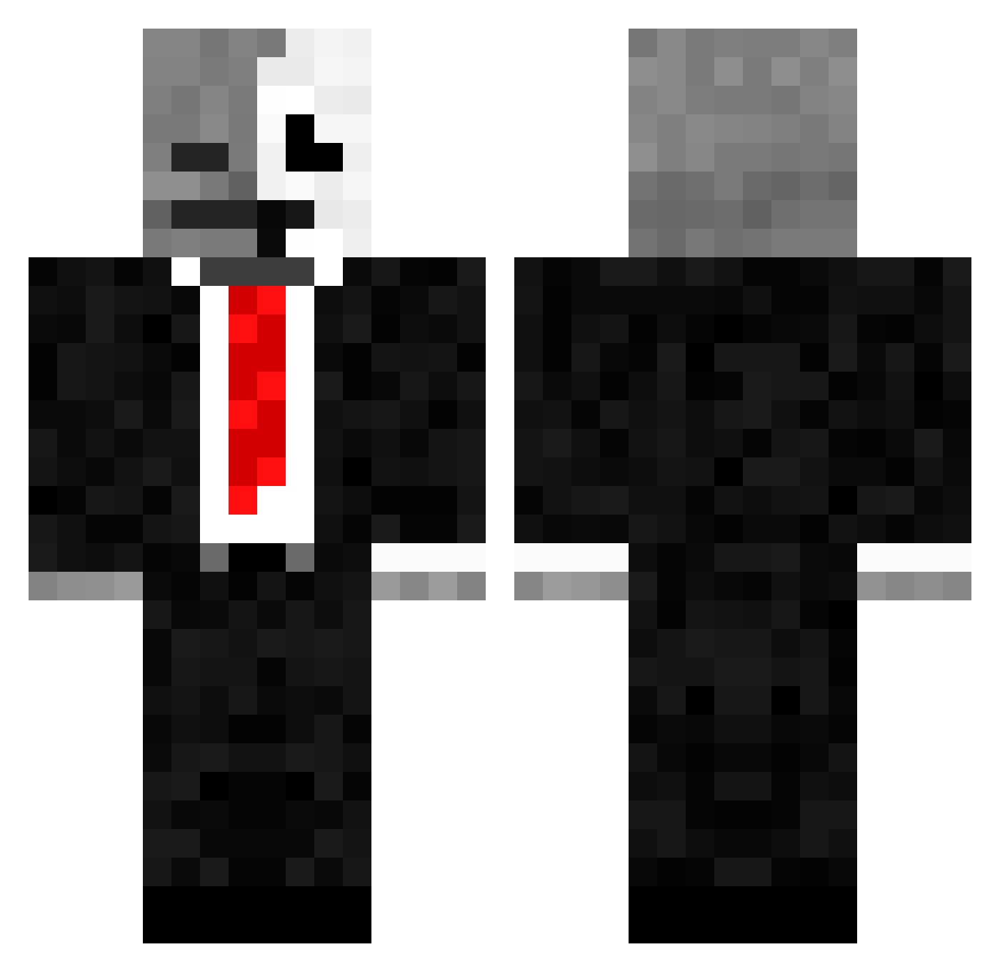 Thorstennim Minecraft skin, front and back view
