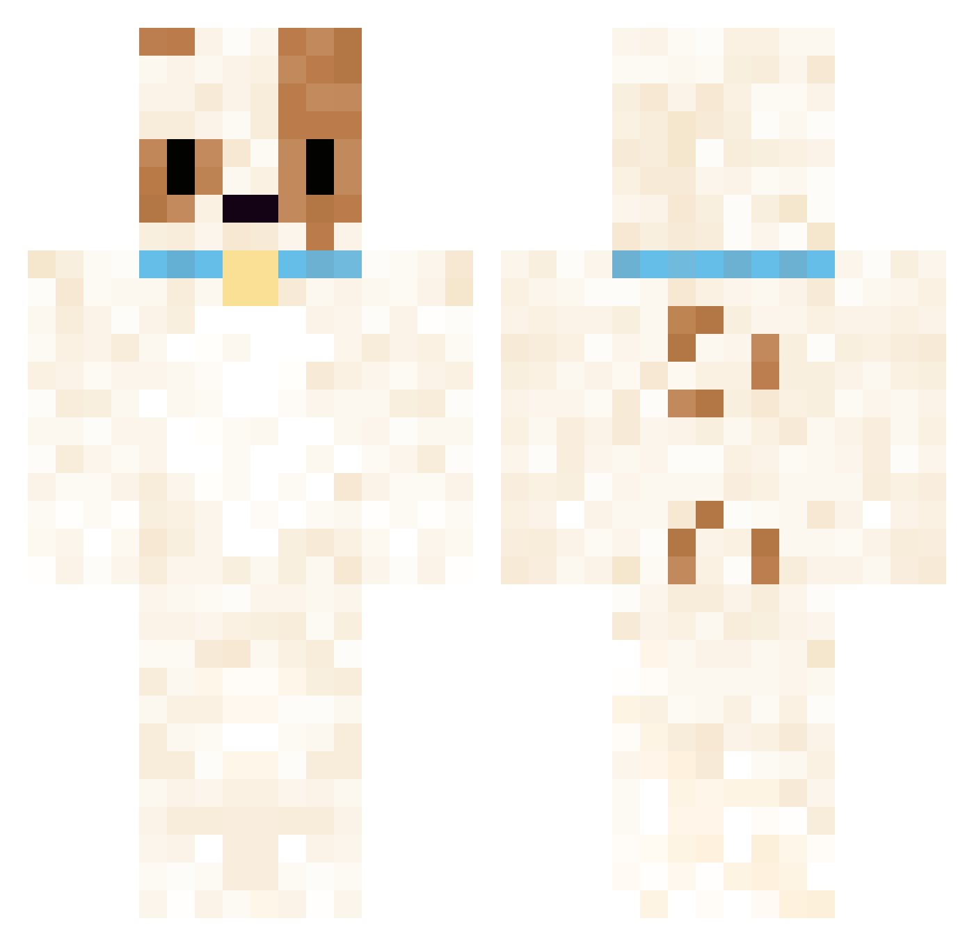 iamthecheese321 Minecraft skin, front and back view