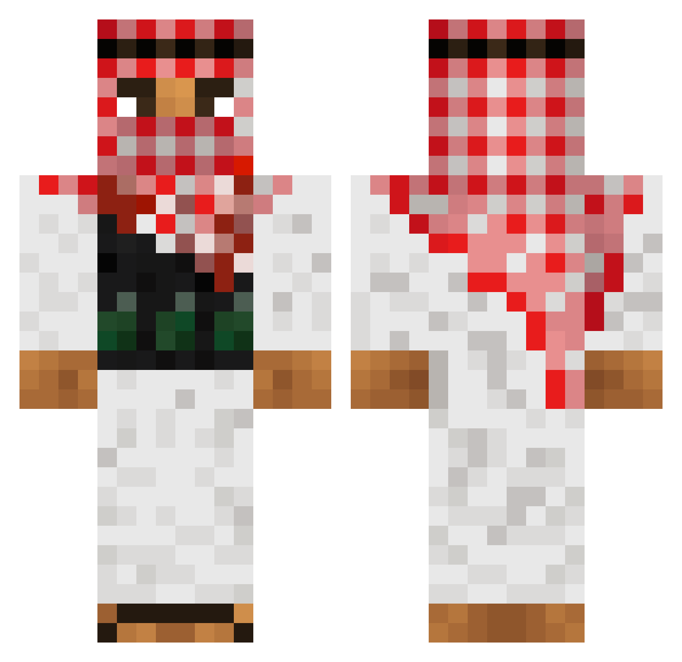 Timmo2501 Minecraft skin, front and back view