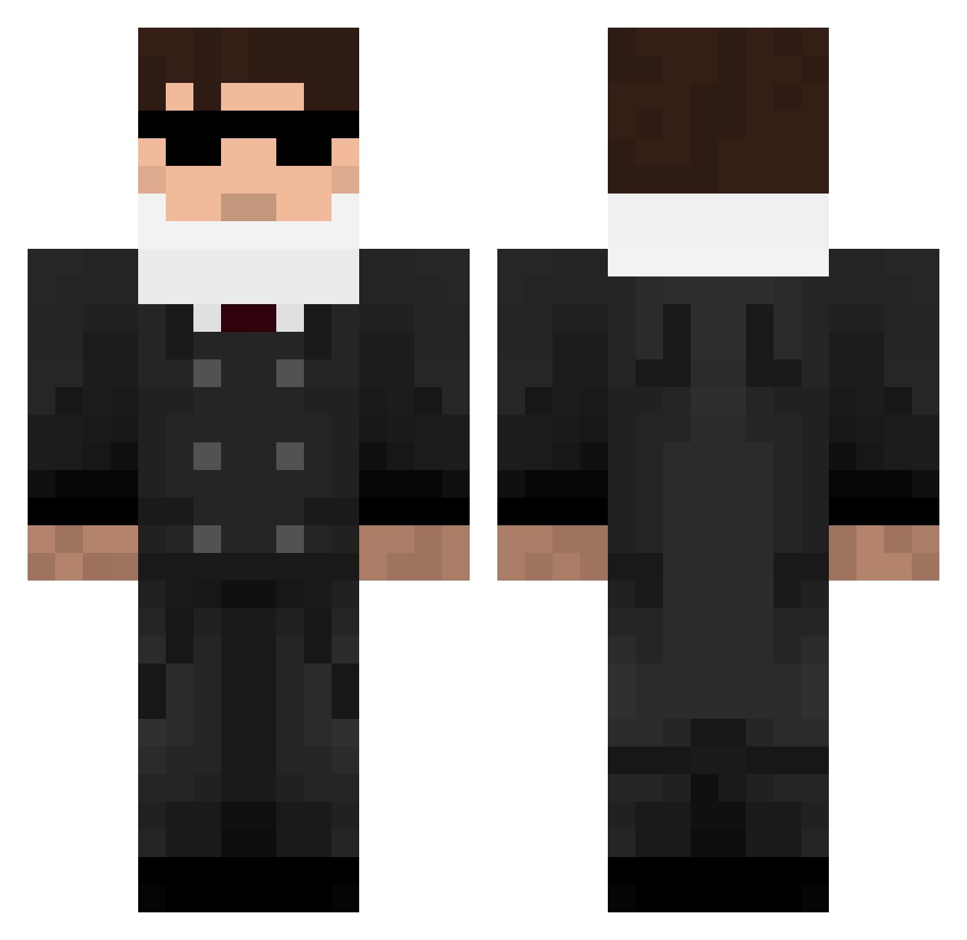 Pizie Minecraft skin, front and back view