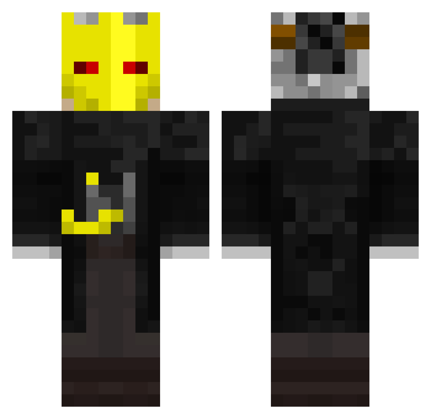 rhyann Minecraft skin, front and back view