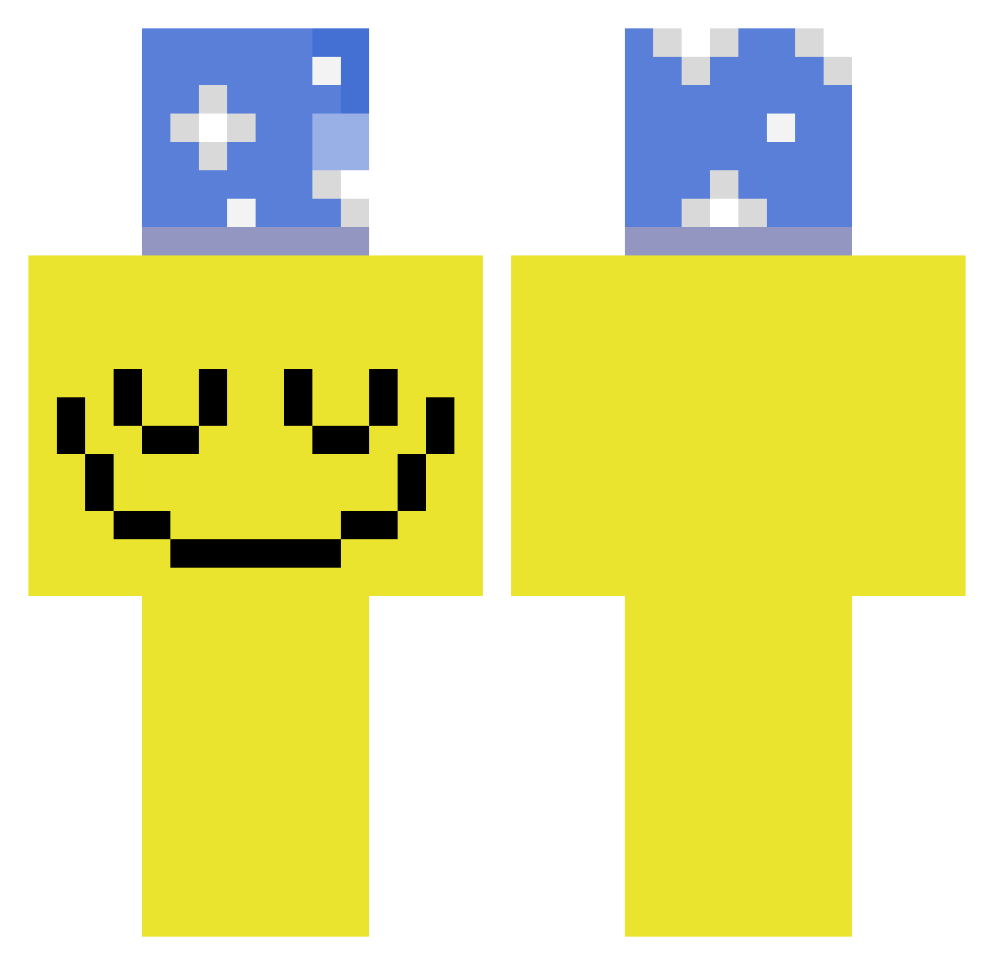 Znowwyy Minecraft skin, front and back view