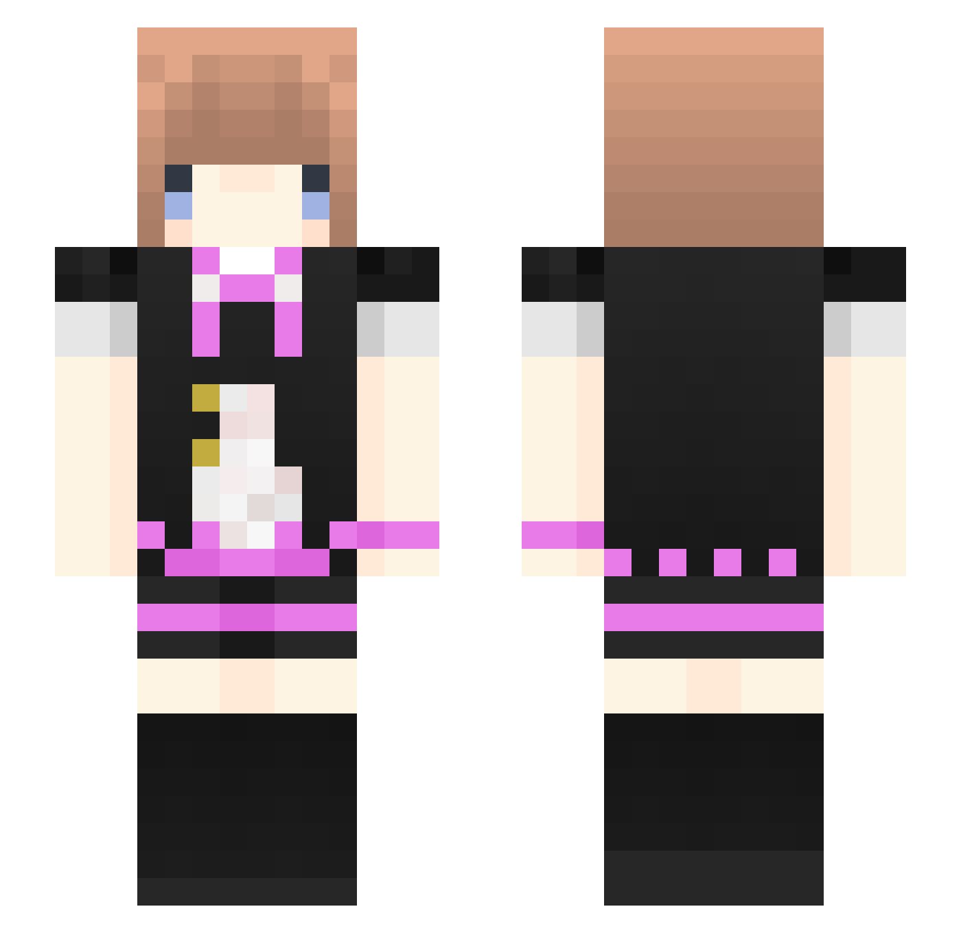 rs20010531 Minecraft skin, front and back view