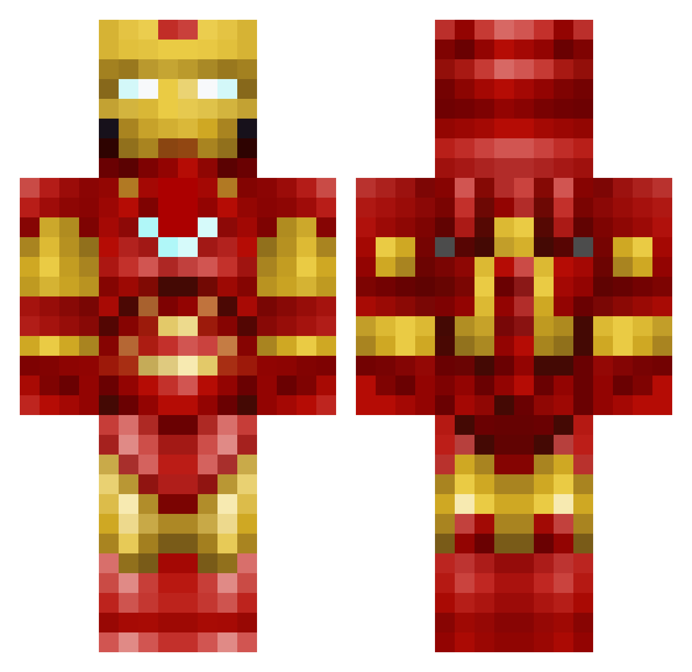 thegreatSAA Minecraft skin, front and back view