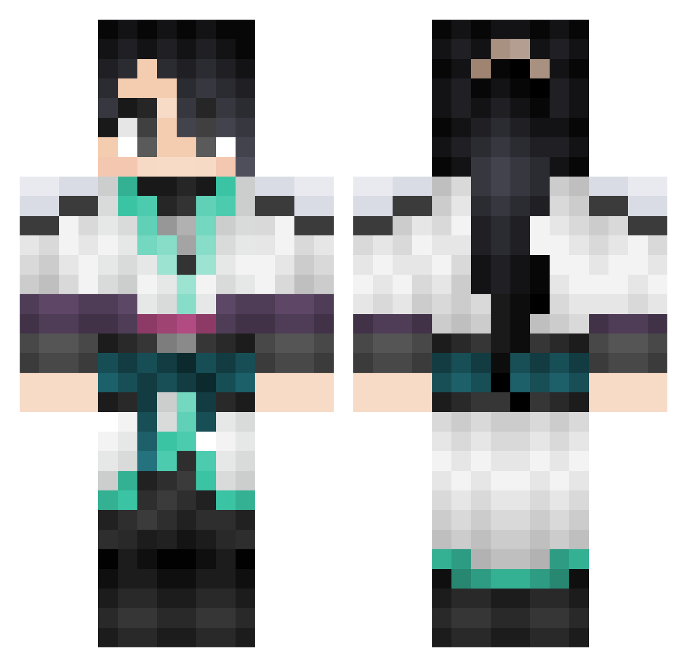 Ambsowo Minecraft skin, front and back view