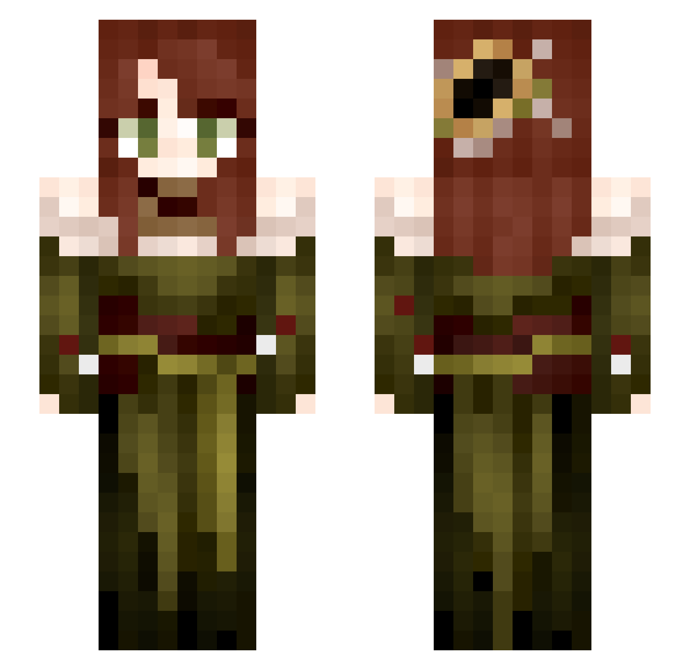 Whatismylife071 Minecraft skin, front and back view