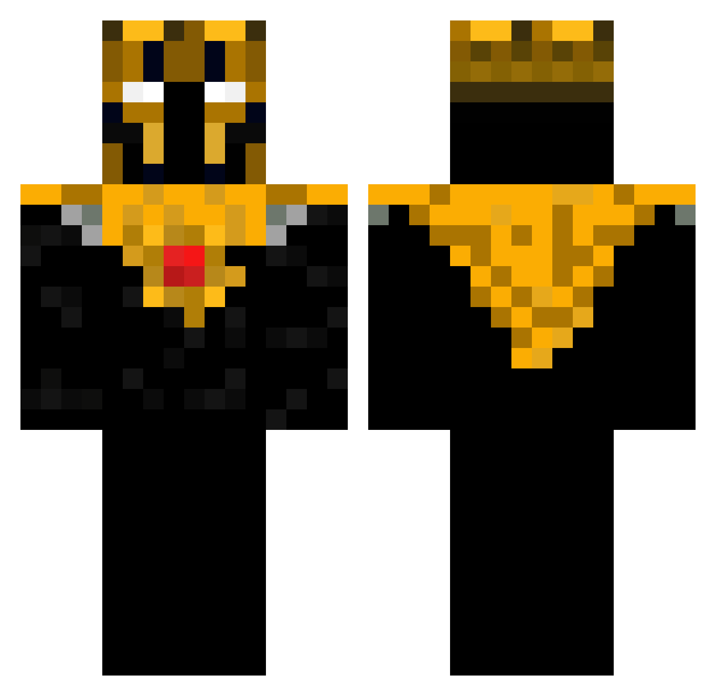 Arlux Minecraft skin, front and back view