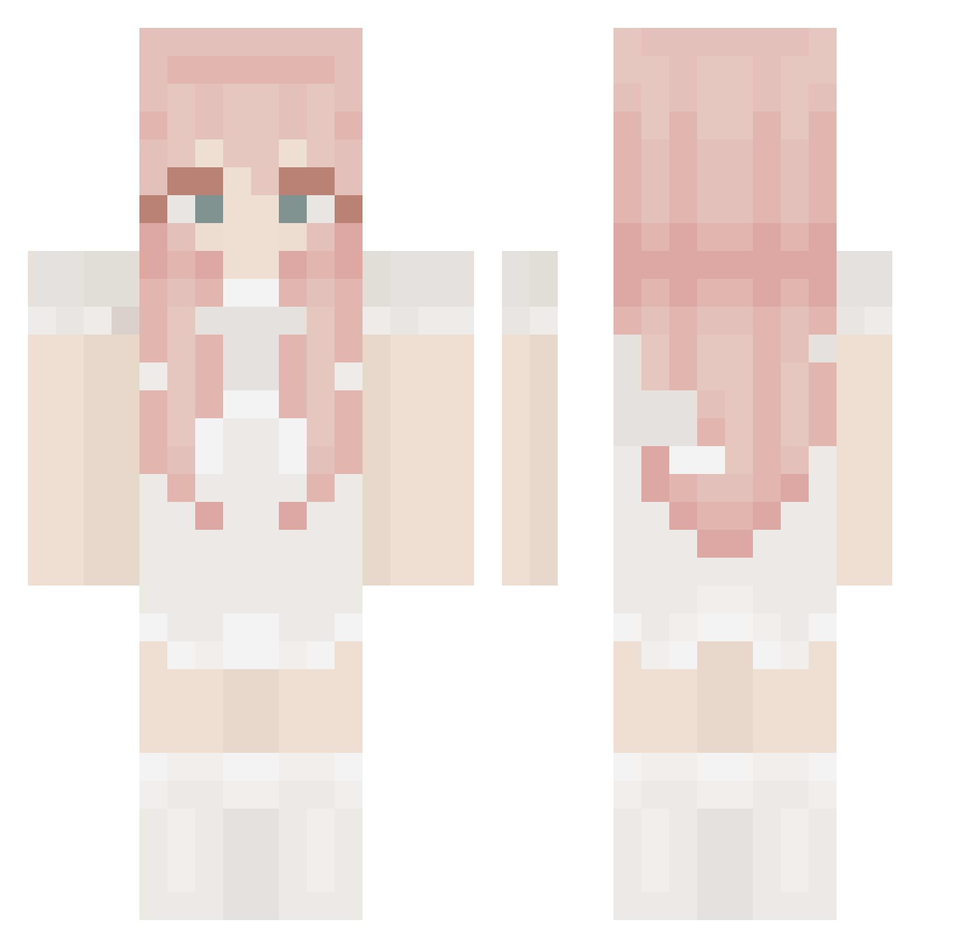 Targent_blunt Minecraft skin, front and back view