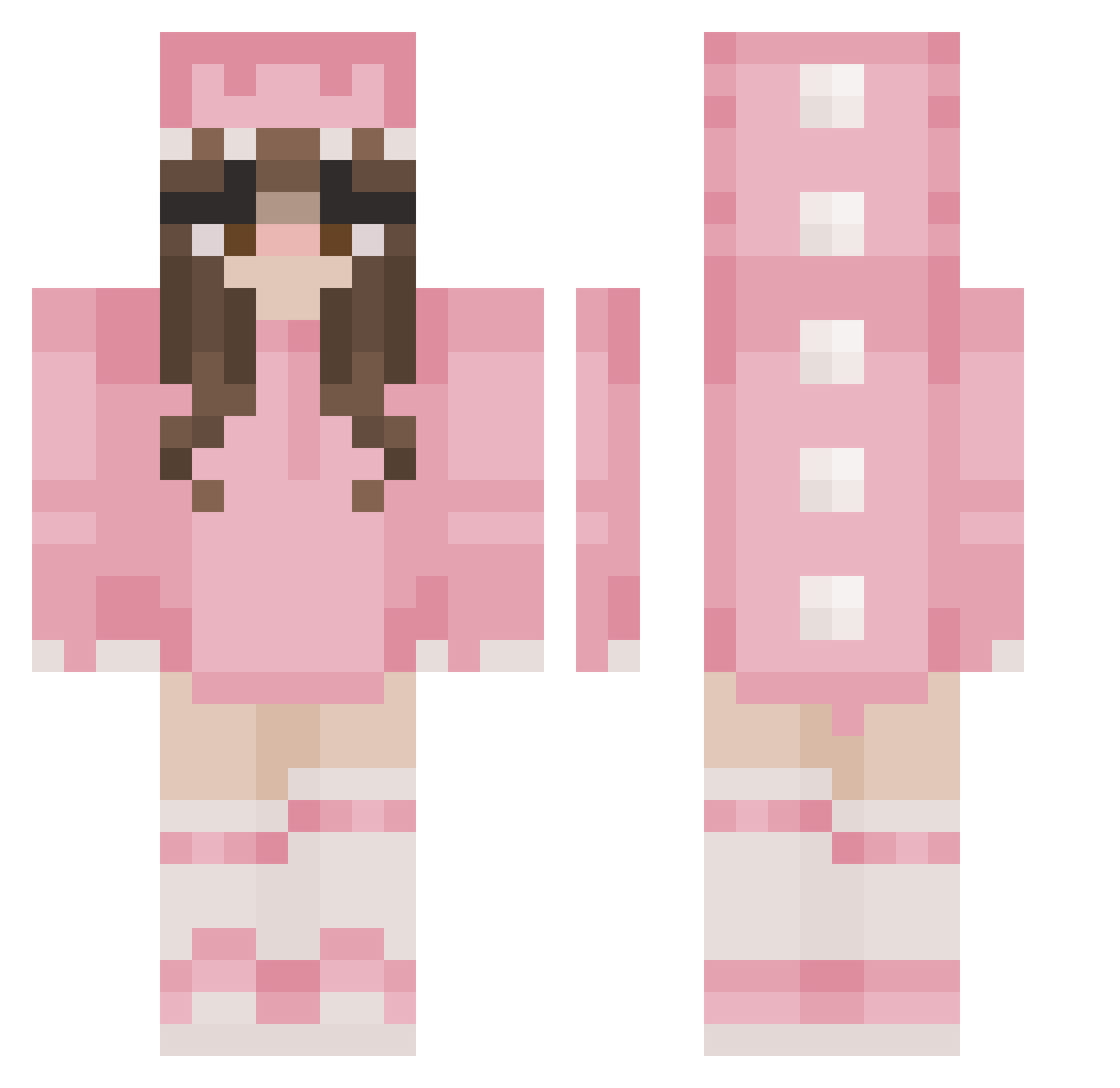 that_nox Minecraft skin, front and back view
