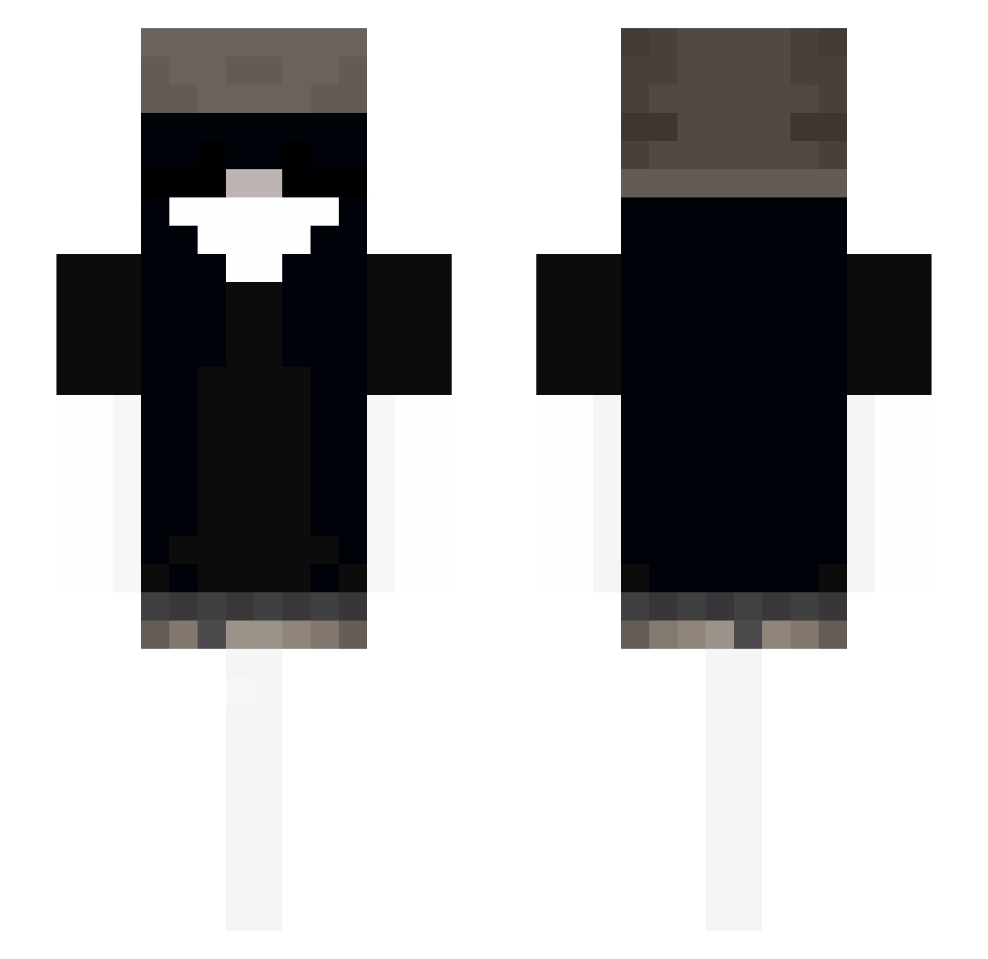 papusoibadeboi Minecraft skin, front and back view