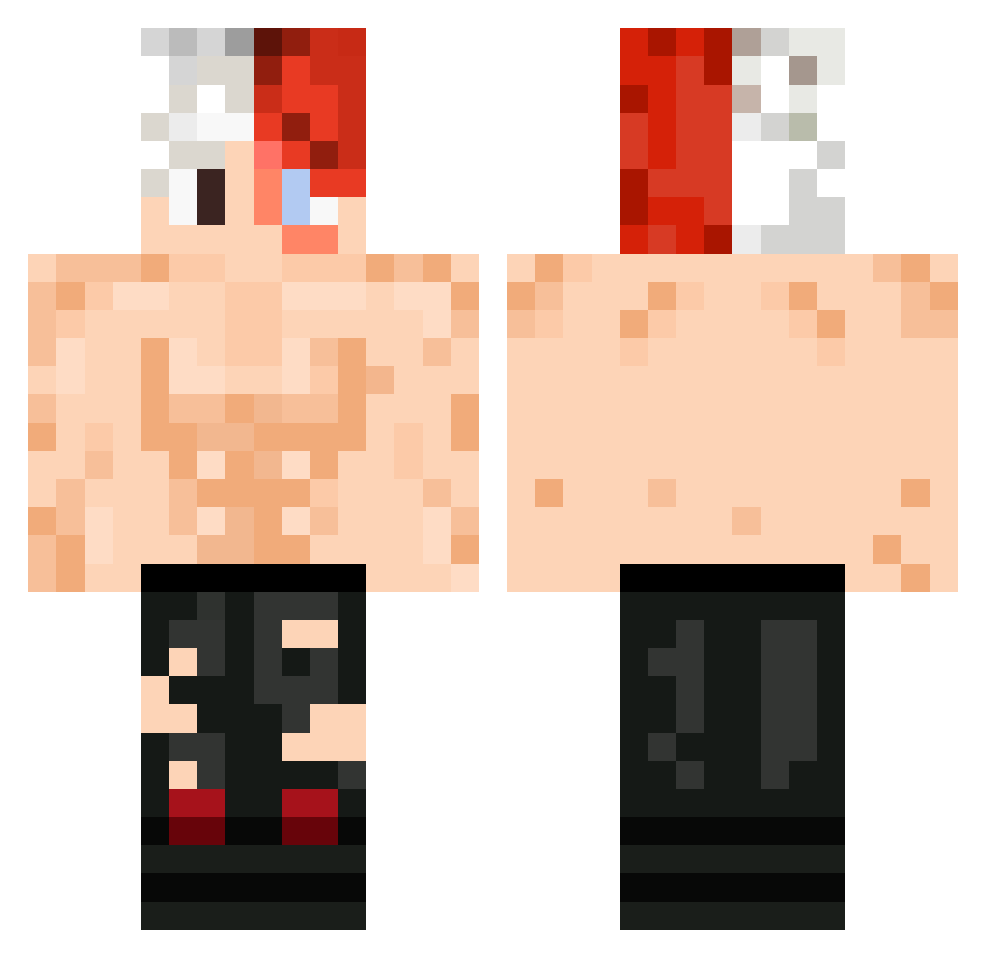YourDadsCrush Minecraft skin, front and back view