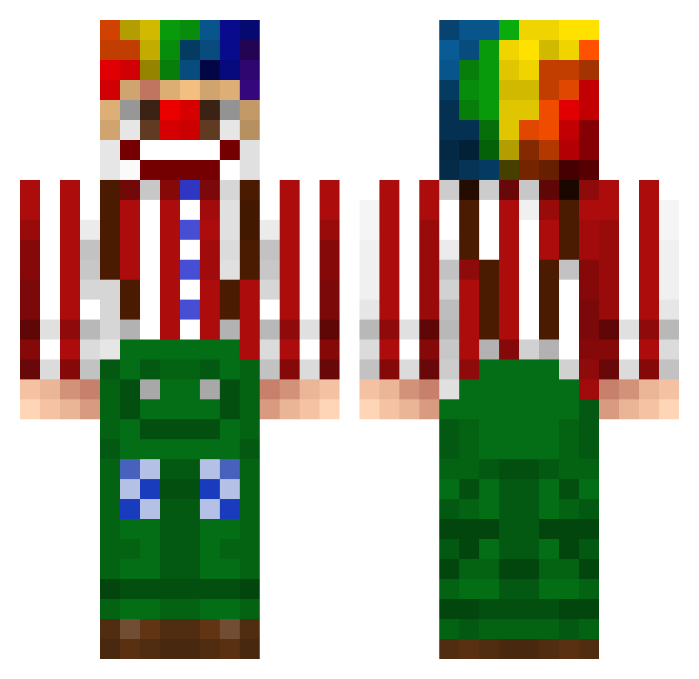 Will1amz Minecraft skin, front and back view