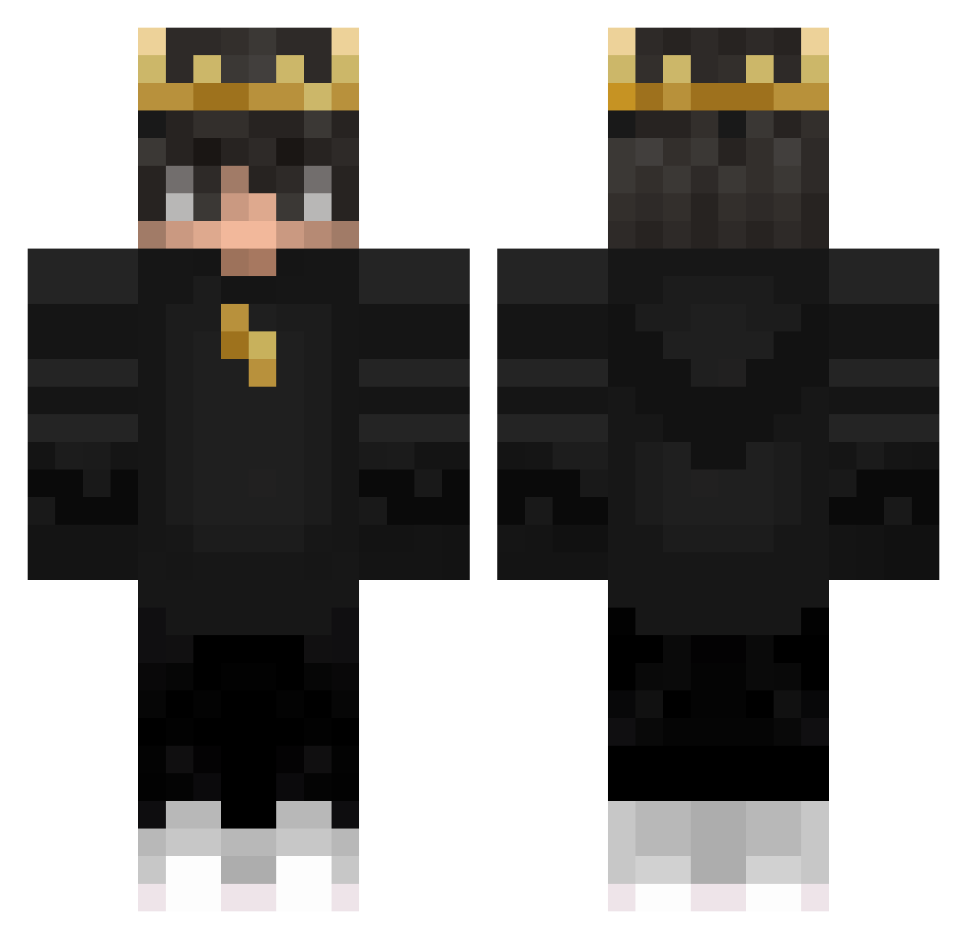 Cooperatives Minecraft skin, front and back view