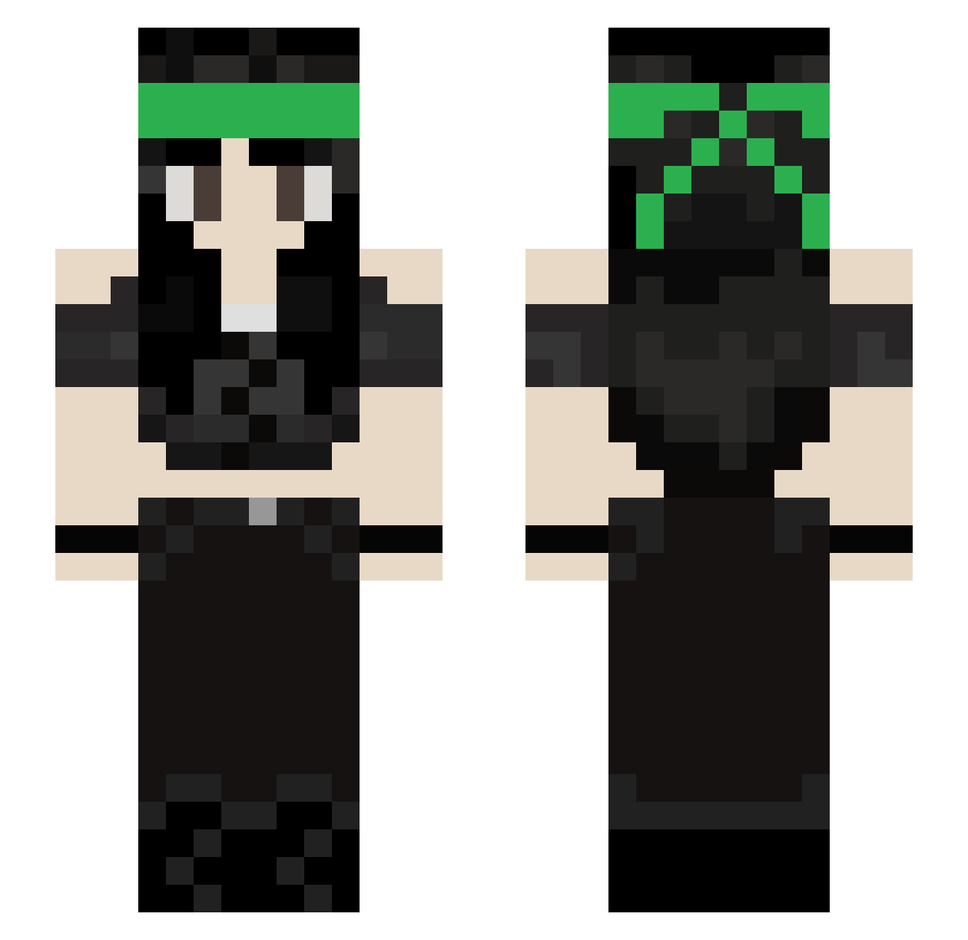steelytran Minecraft skin, front and back view