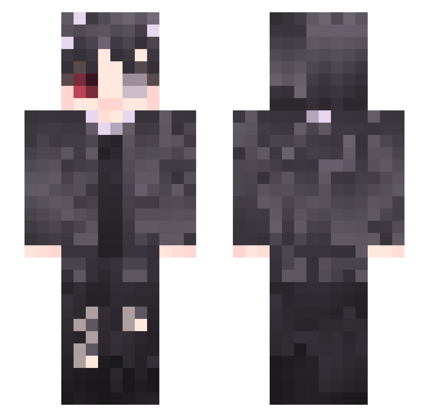 Rerite31 Minecraft skin, front and back view
