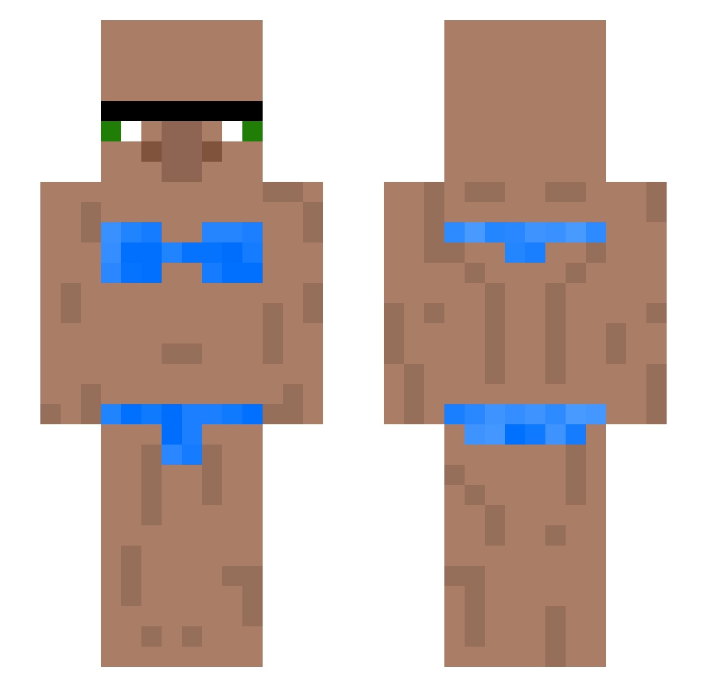 Slamax Minecraft skin, front and back view