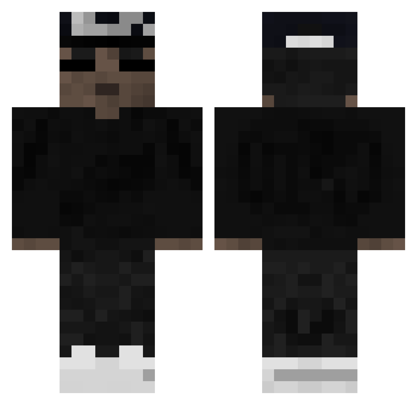 wjazd Minecraft skin, front and back view