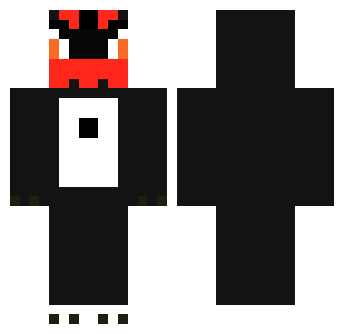 RainbowGamer Minecraft skin, front and back view