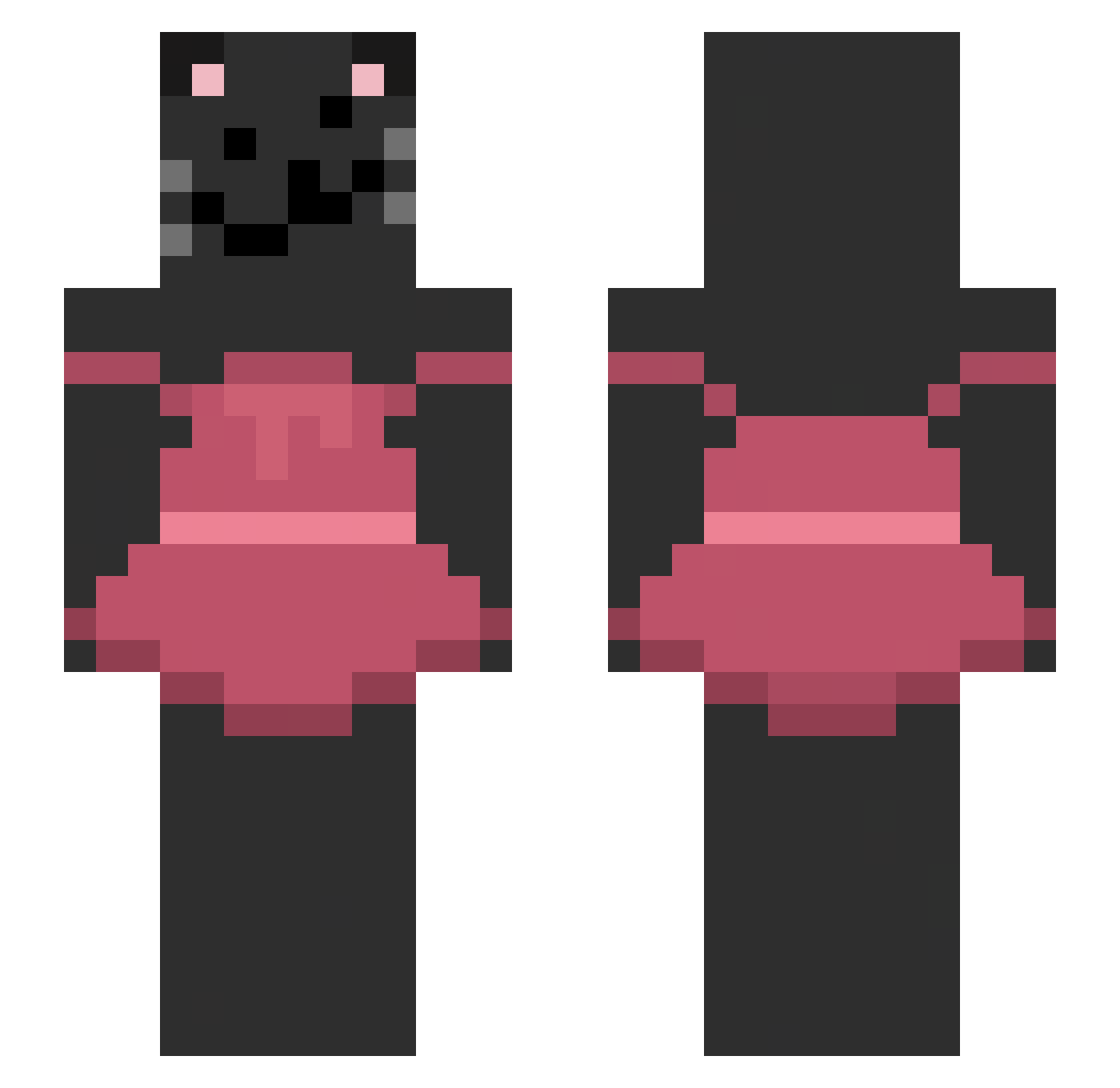 soytea Minecraft skin, front and back view