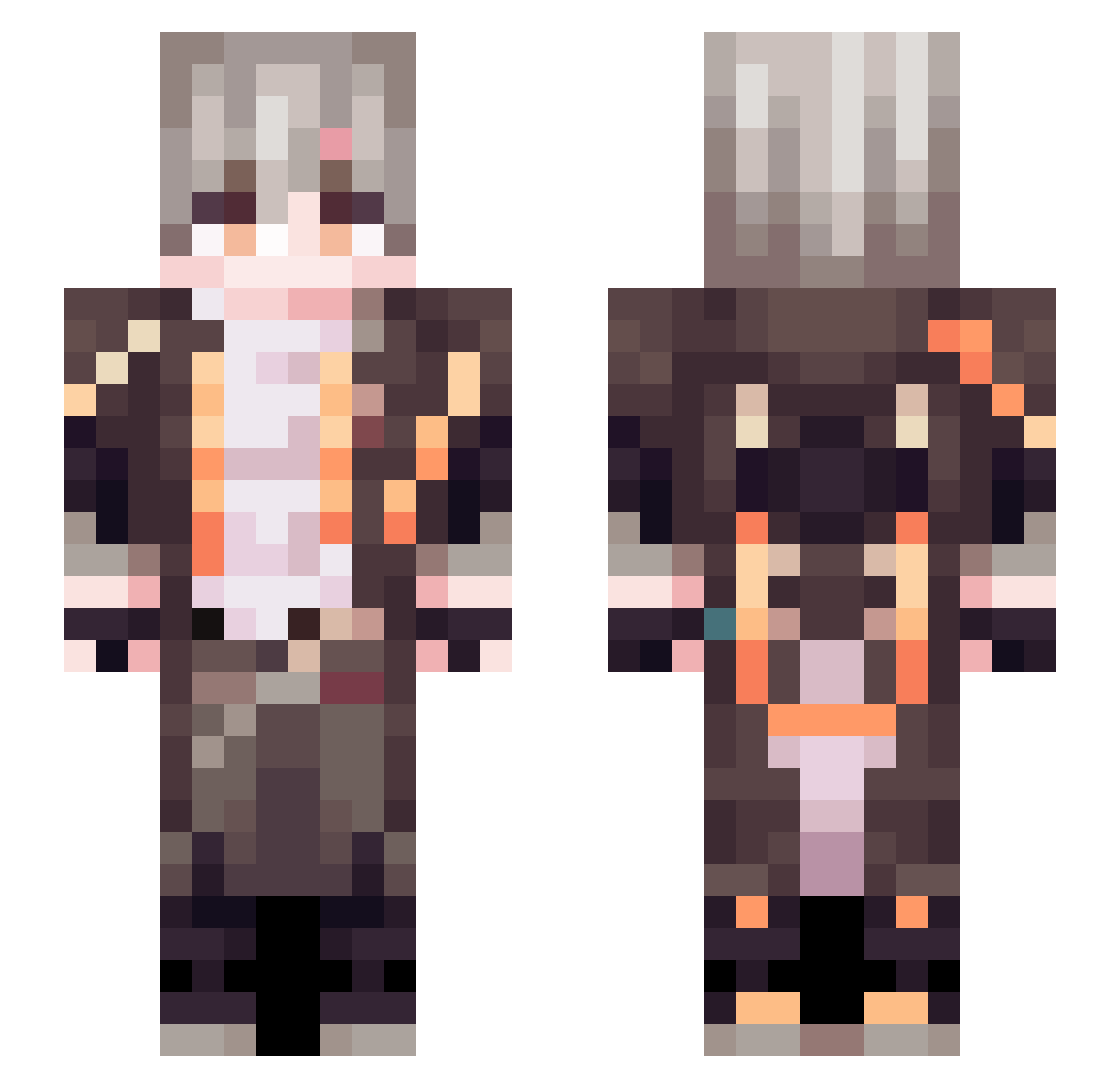 RahmuDavid Minecraft skin, front and back view