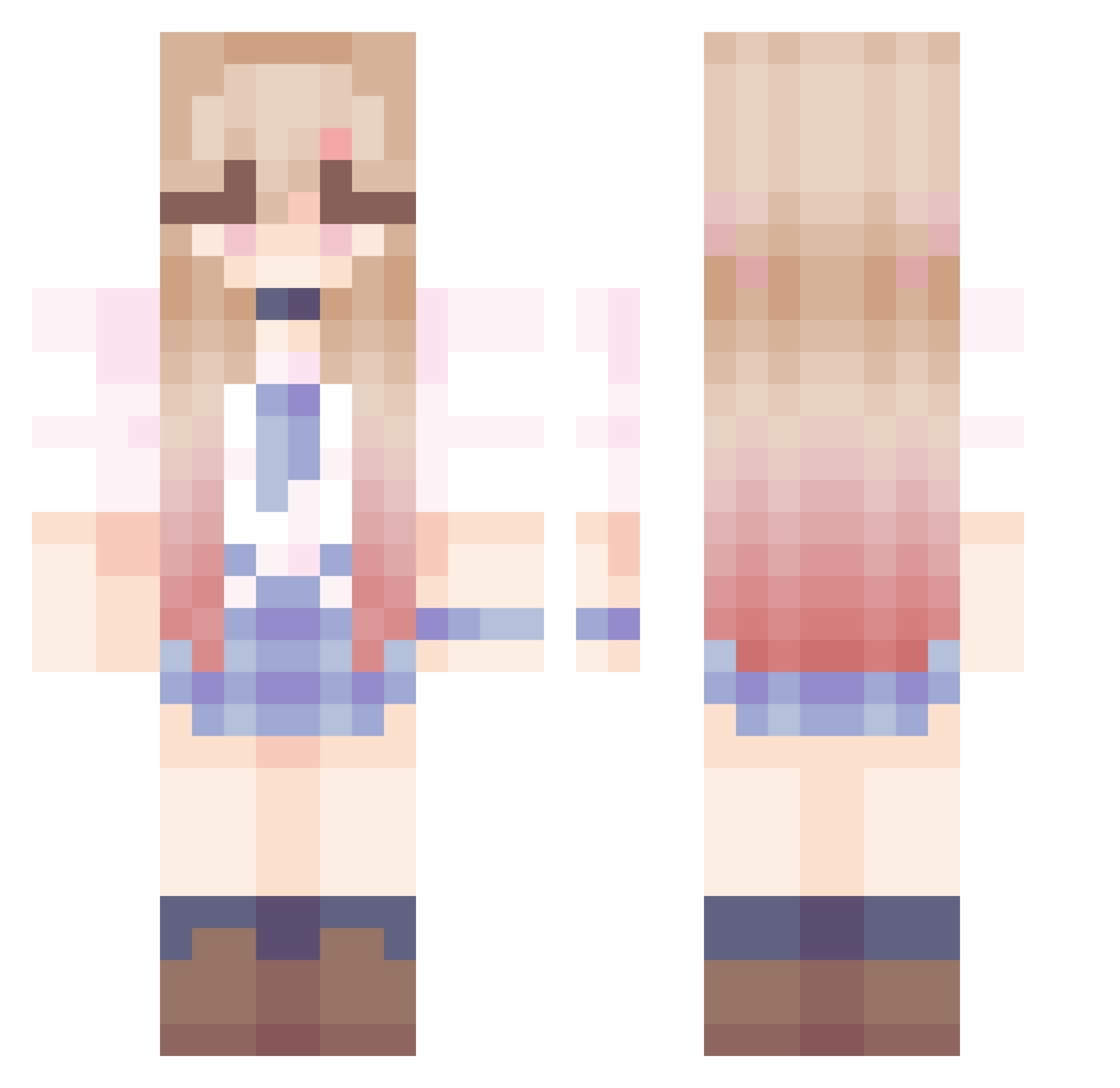seedsucker519 Minecraft skin, front and back view
