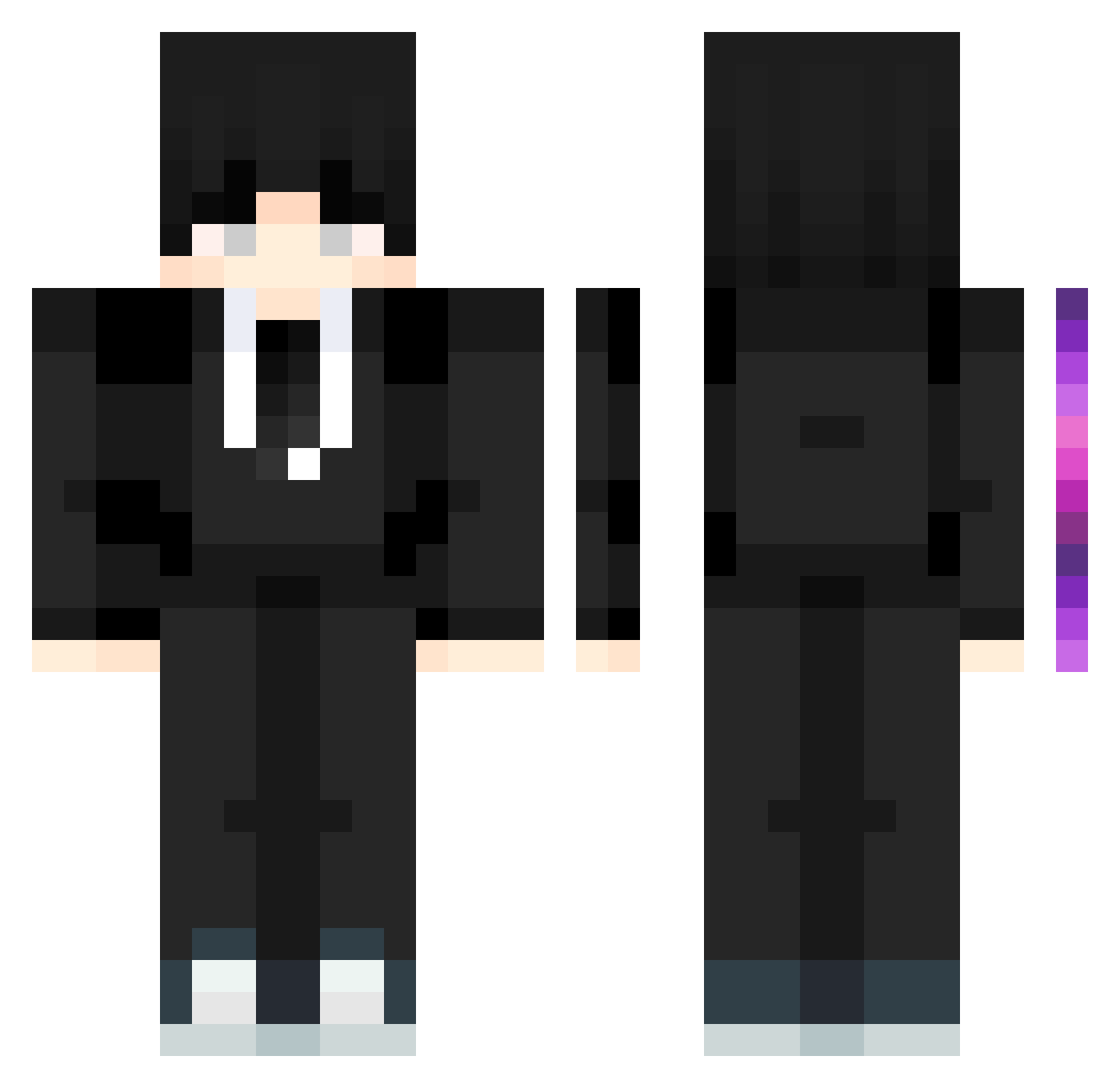 zoJVTeam Minecraft skin, front and back view